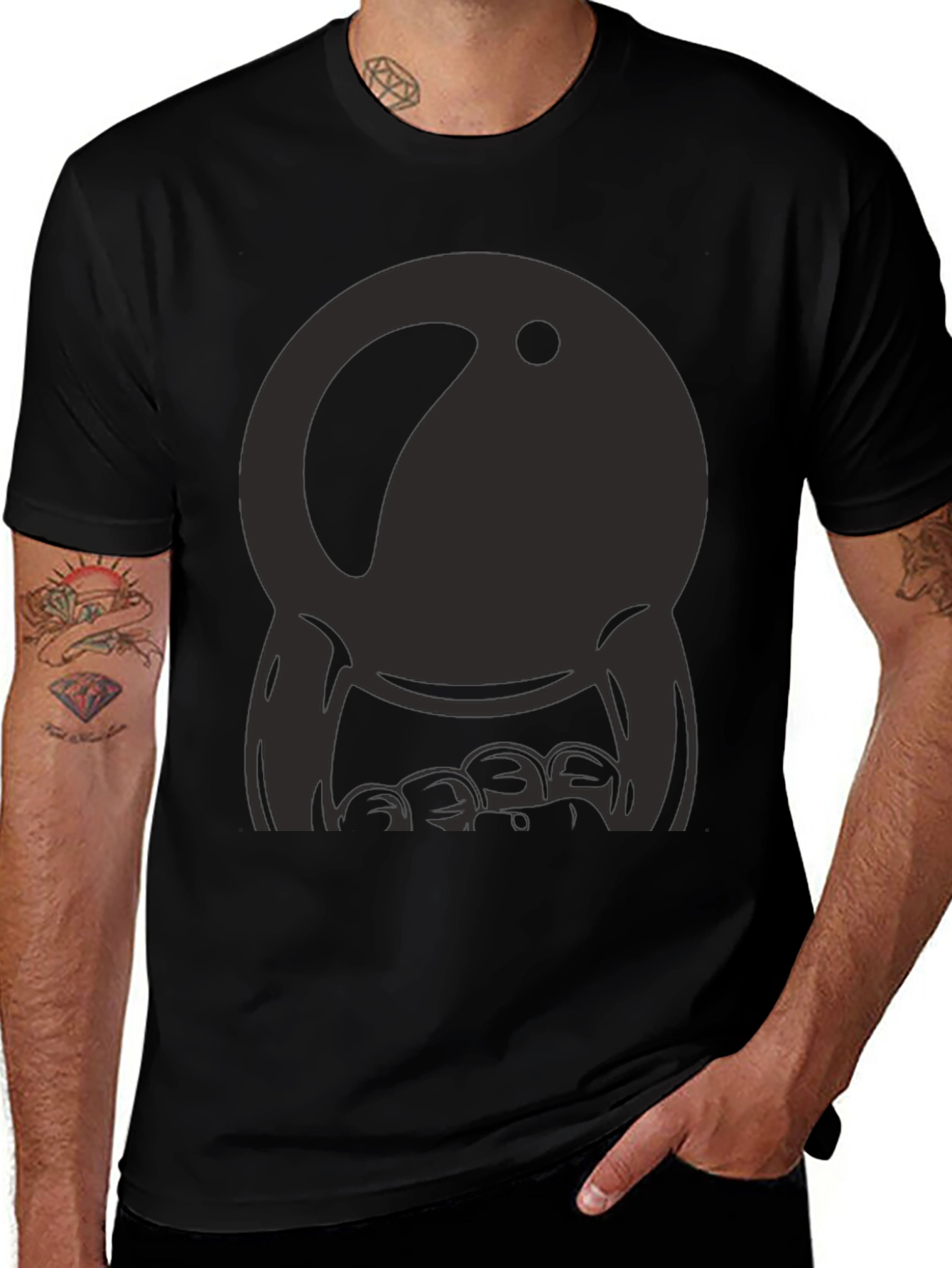 Cool Black Graphic Tee - Unique Design