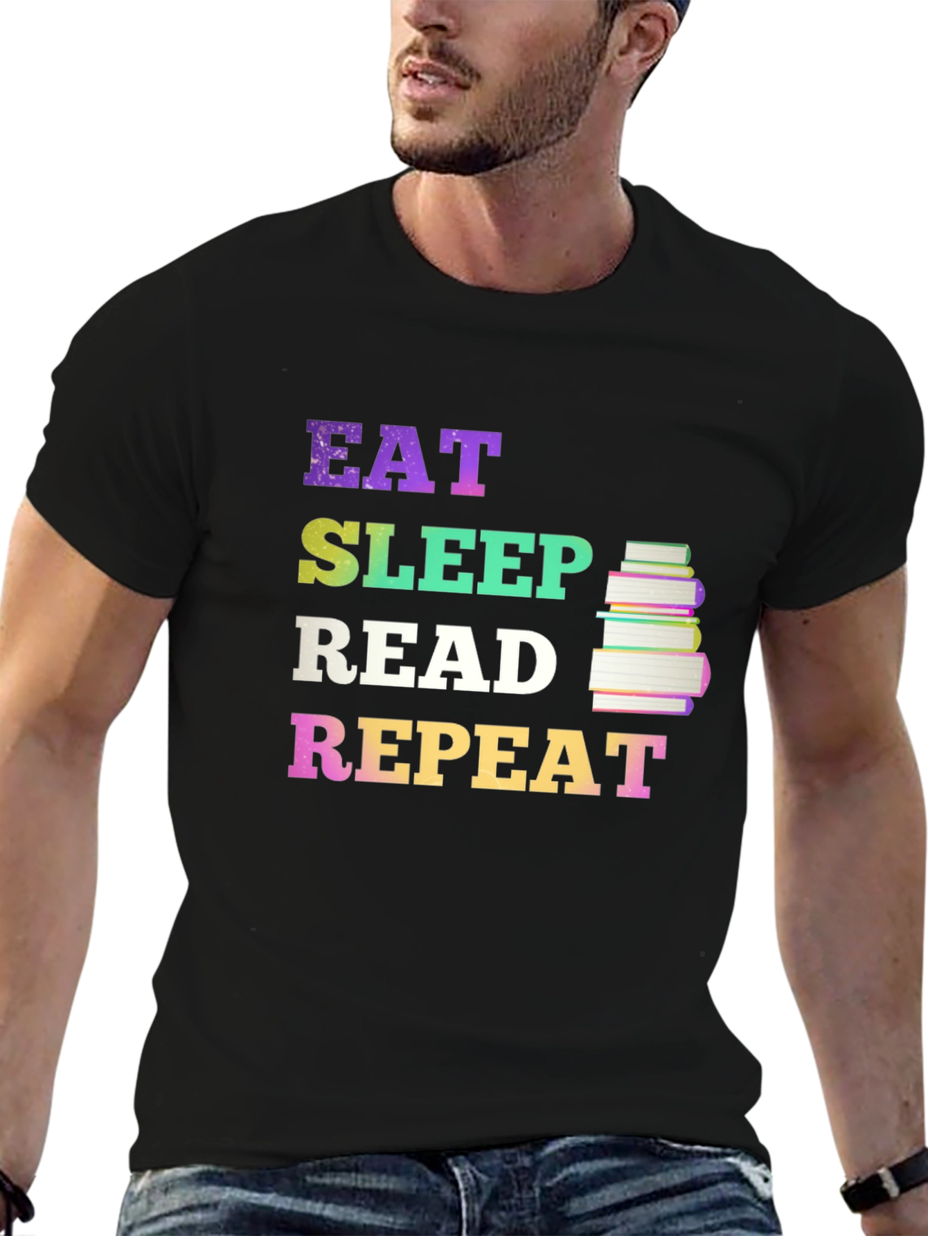 Eat Sleep Read Repeat Graphic T-Shirt