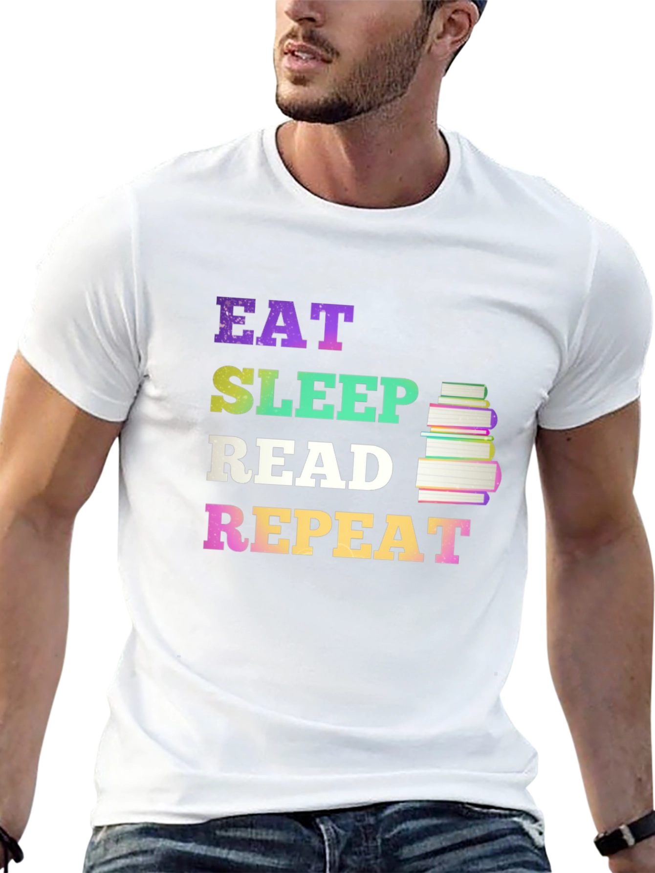 Eat Sleep Read Repeat Graphic T-Shirt