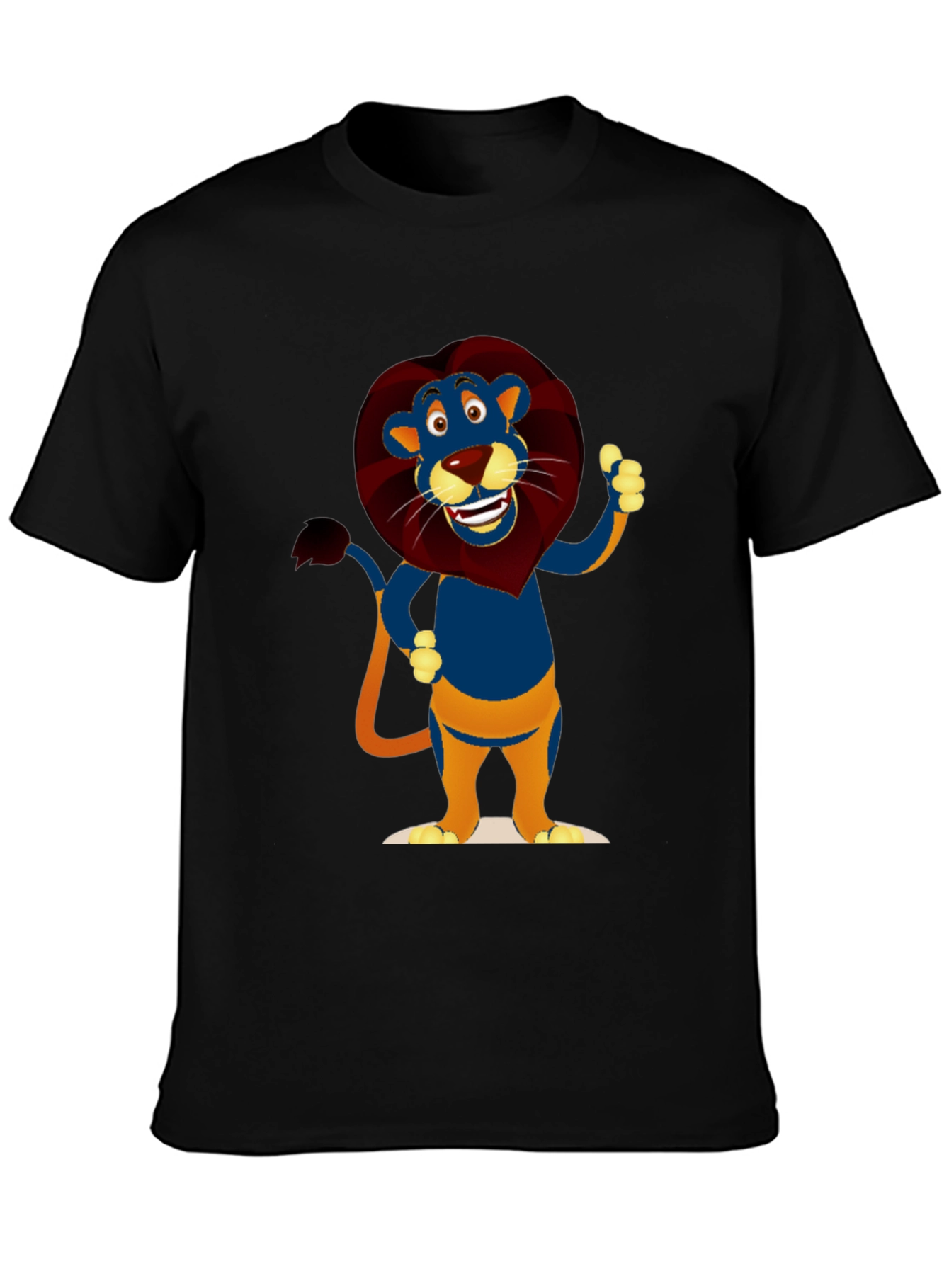 Cartoon Lion Graphic T-Shirt