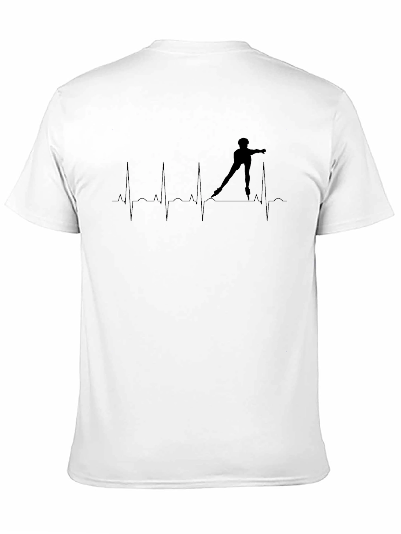 Skater Heartbeat Graphic Tee - Black
