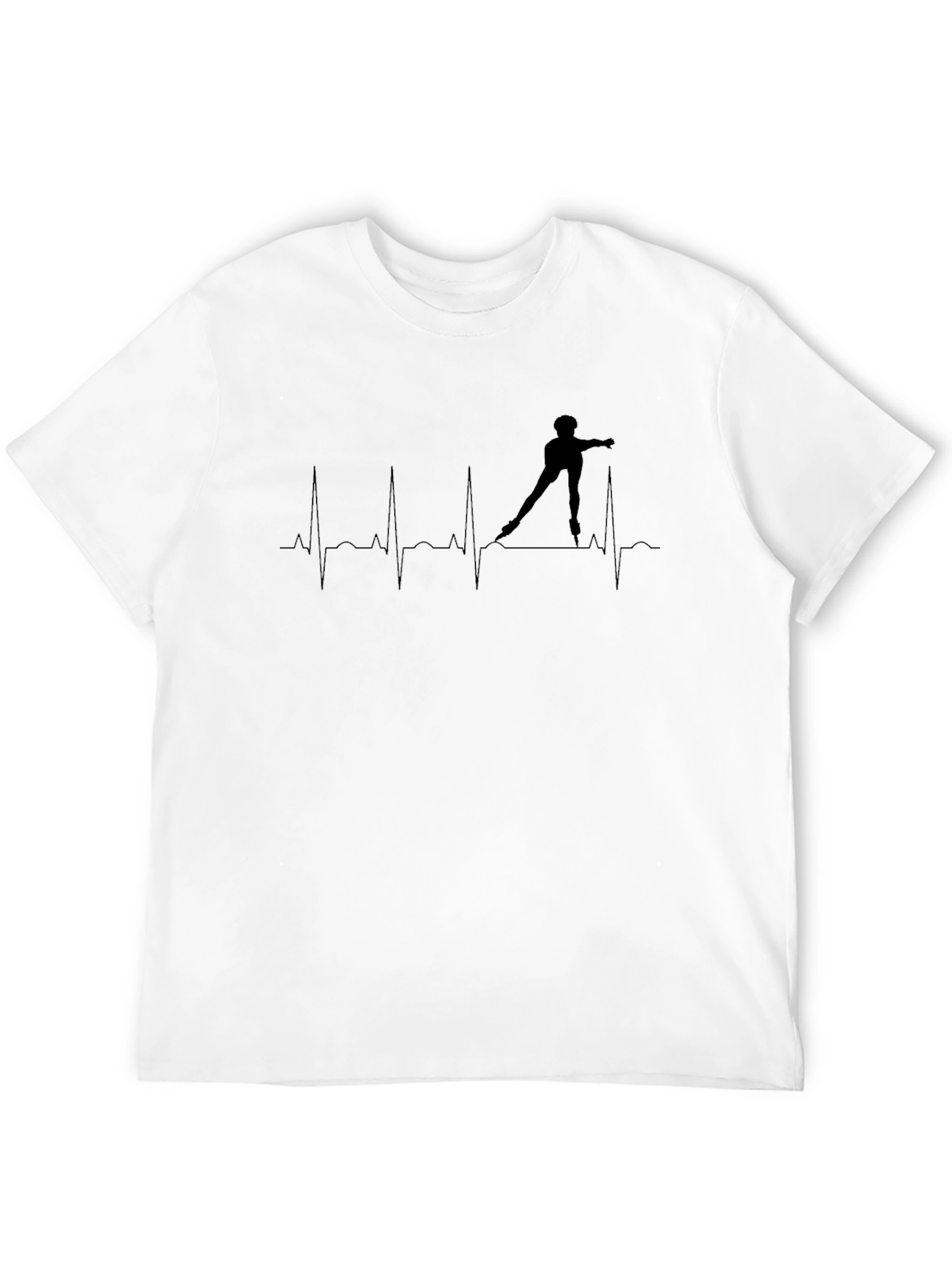 Skater Heartbeat Graphic Tee - Black