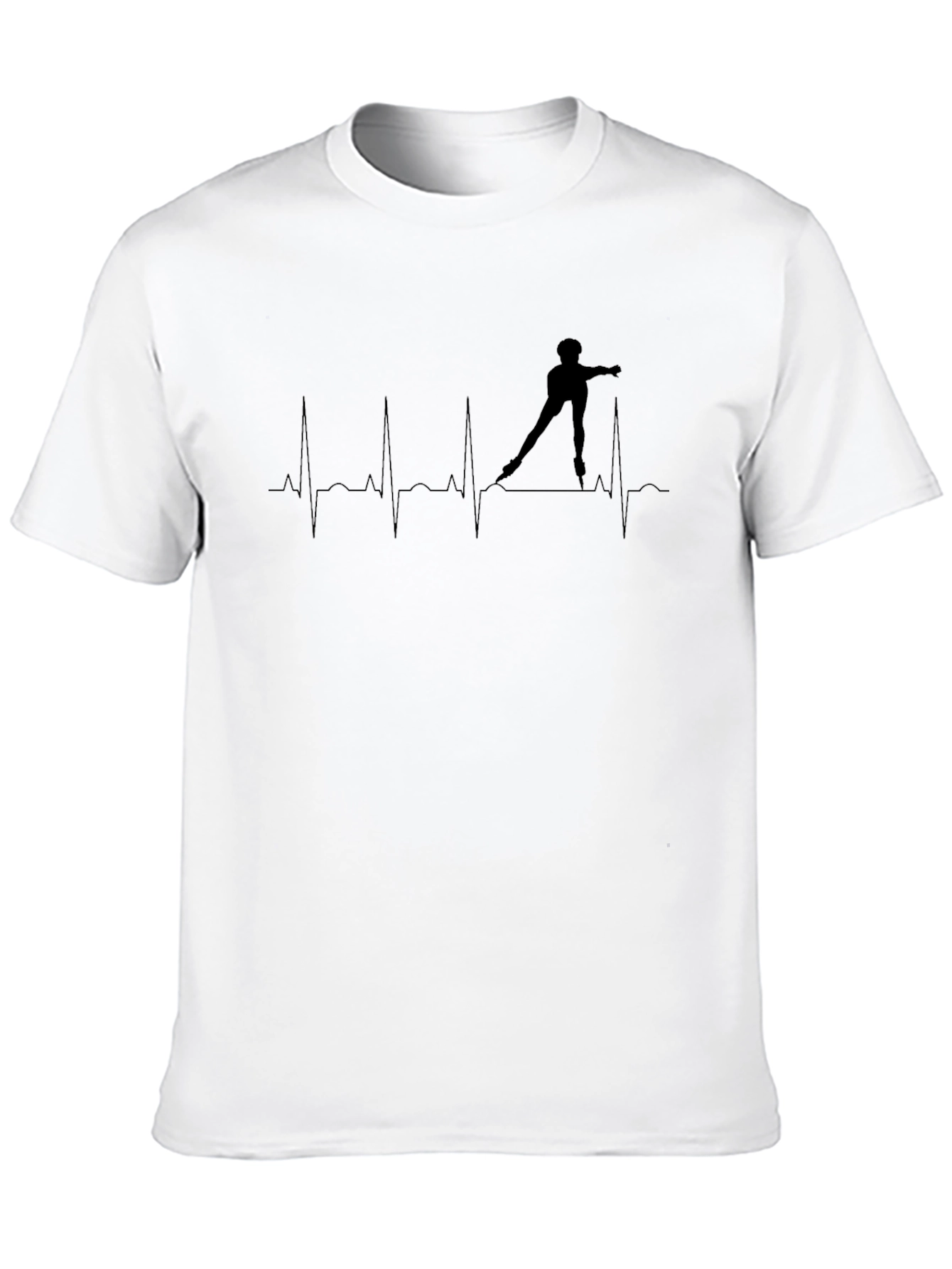 Skater Heartbeat Graphic Tee - Black