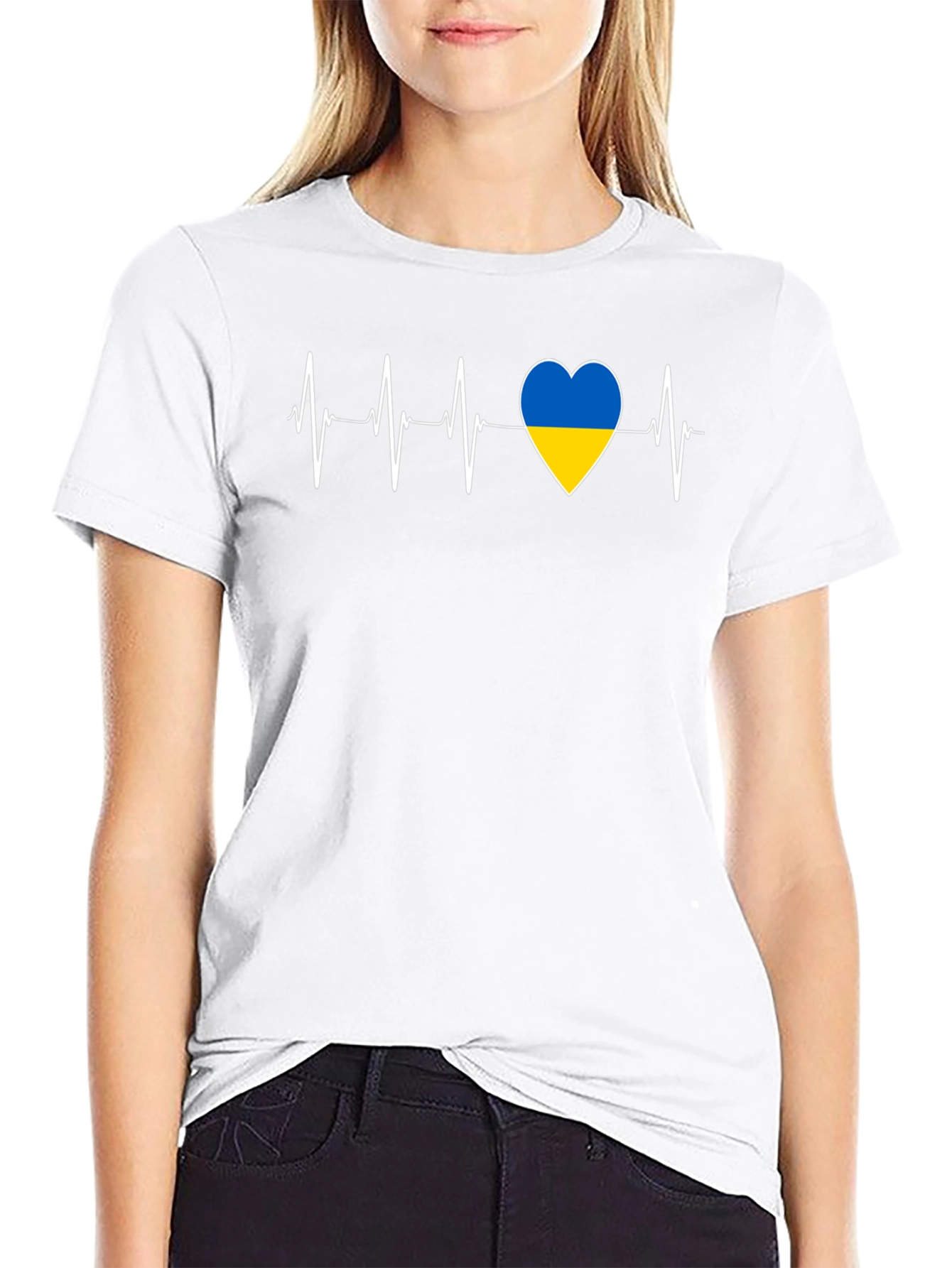 Ukraine Heartbeat T-Shirt - Show Your Support!