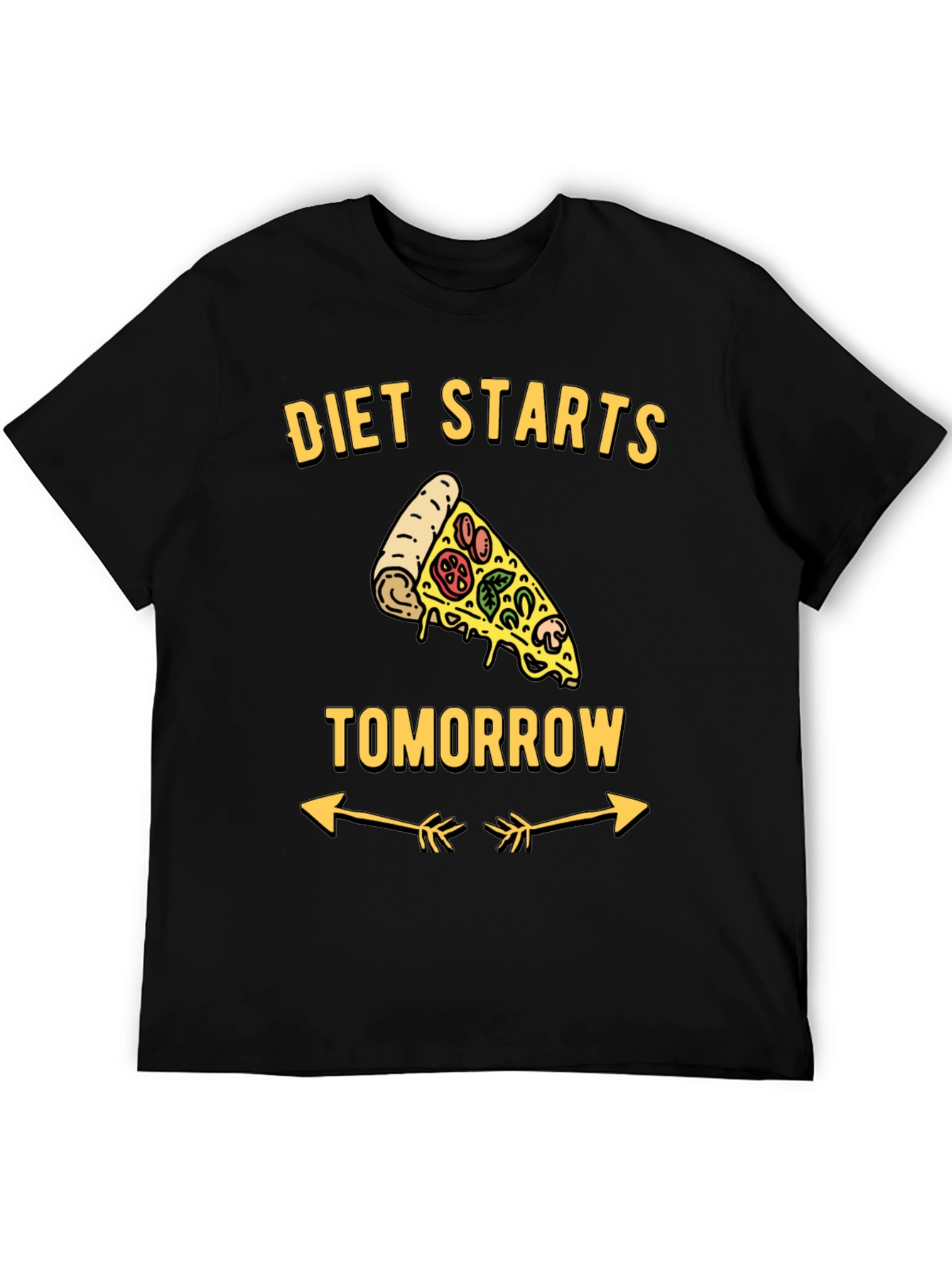 Diet Starts Tomorrow Black T-Shirt