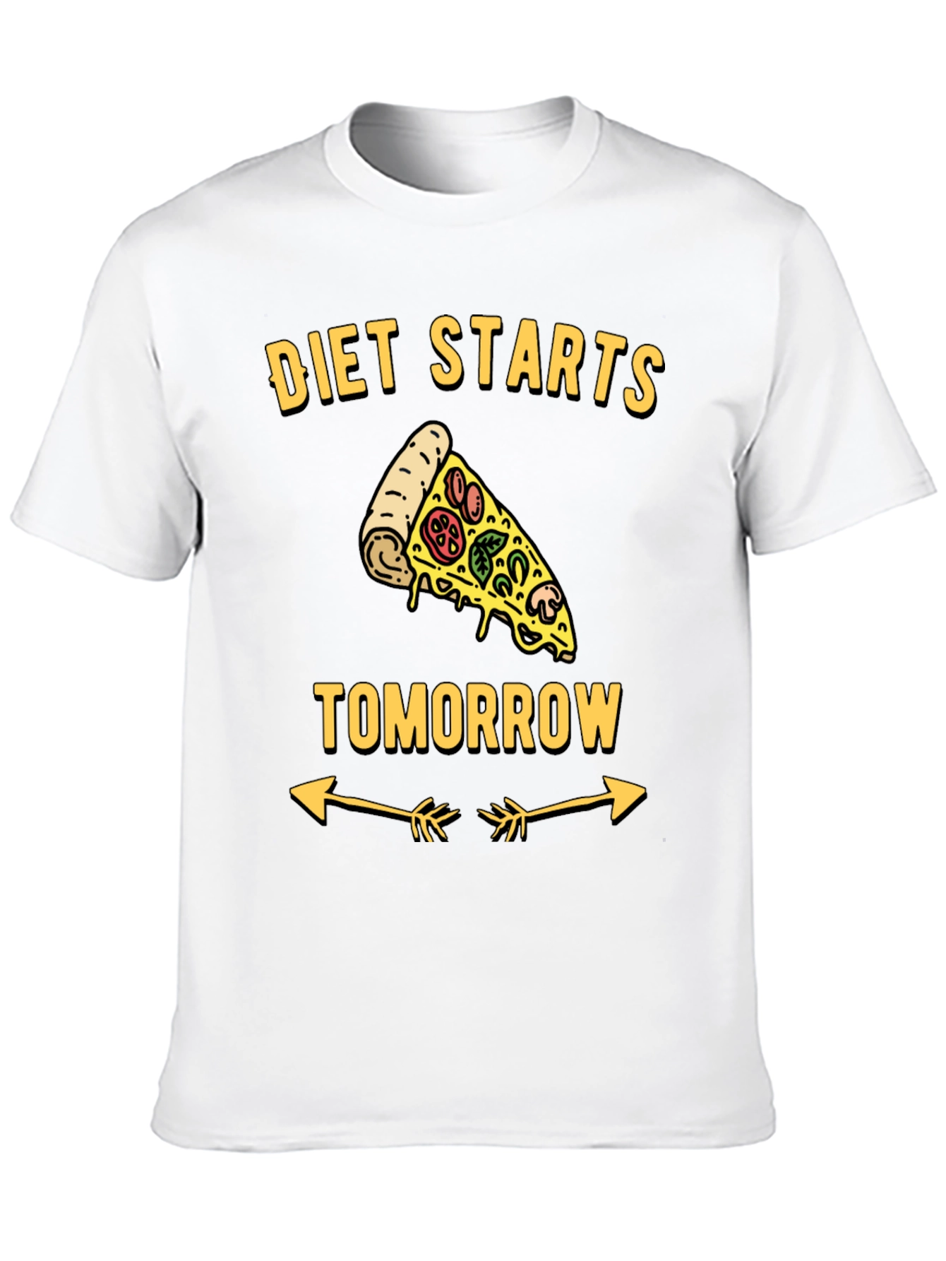 Diet Starts Tomorrow Black T-Shirt