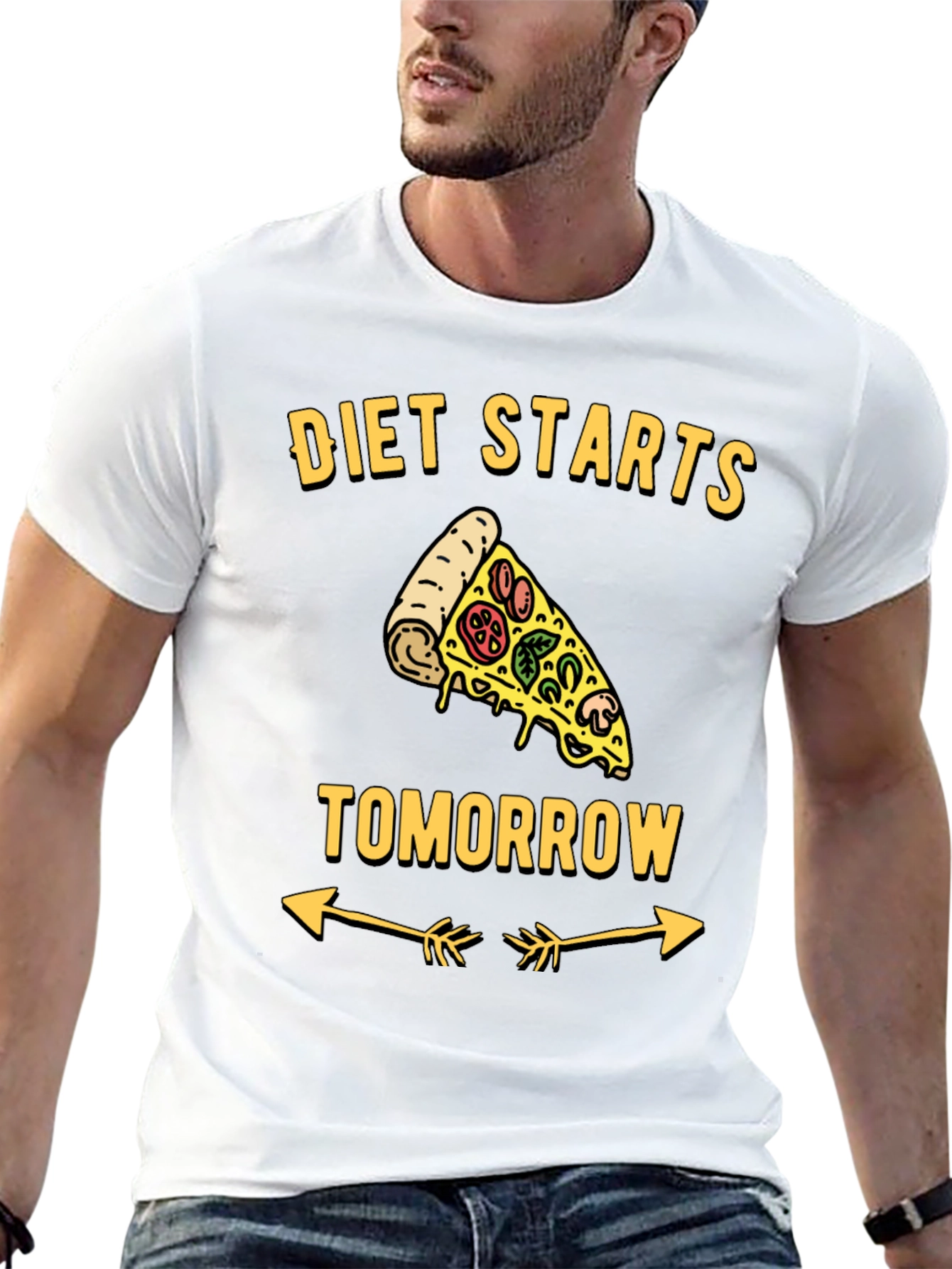 Diet Starts Tomorrow Black T-Shirt