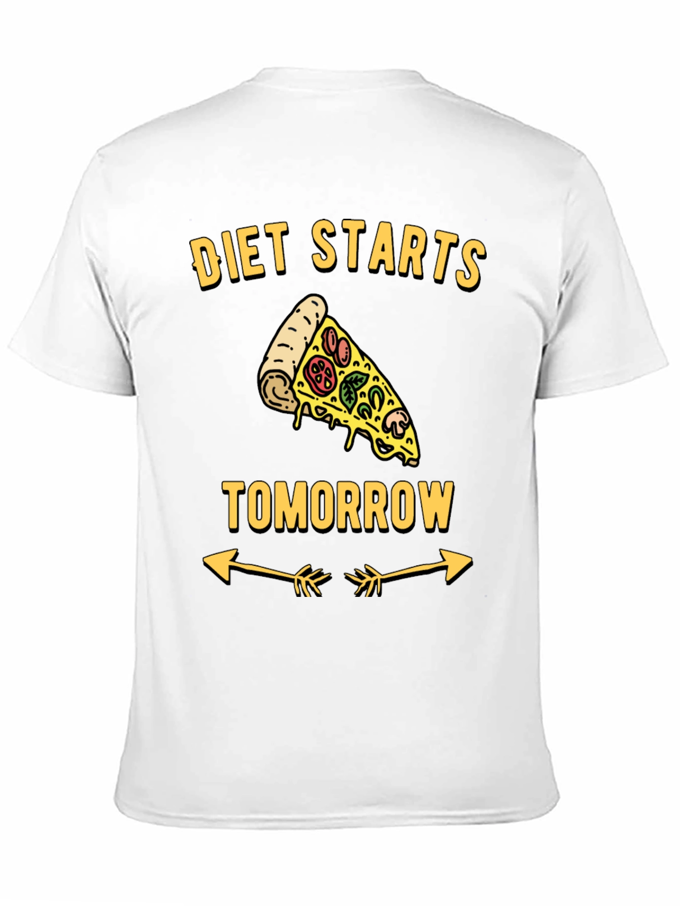 Diet Starts Tomorrow Black T-Shirt