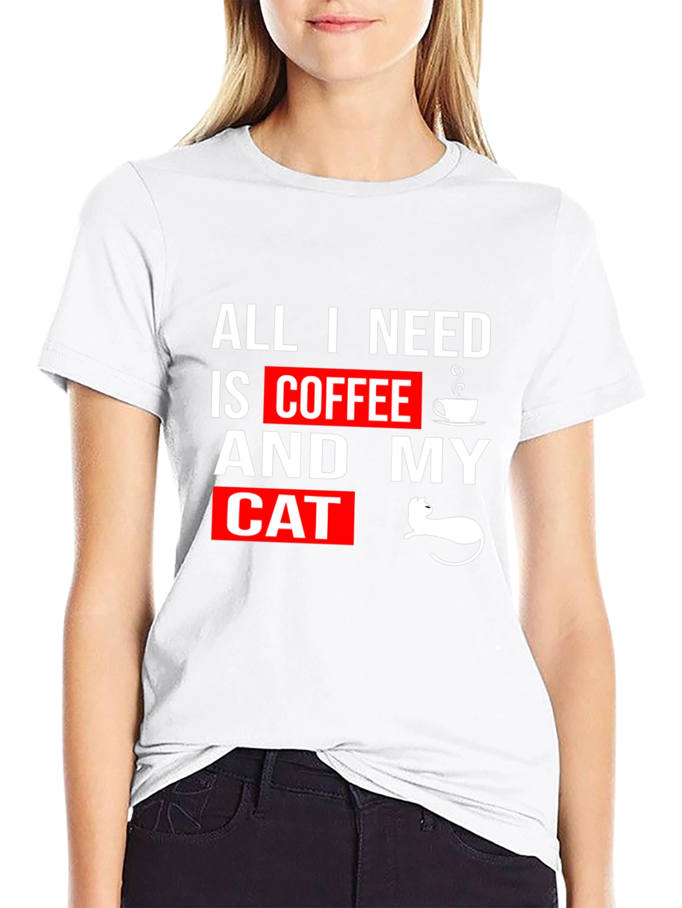 Coffee and Cats T-Shirt - Black Graphic Tee