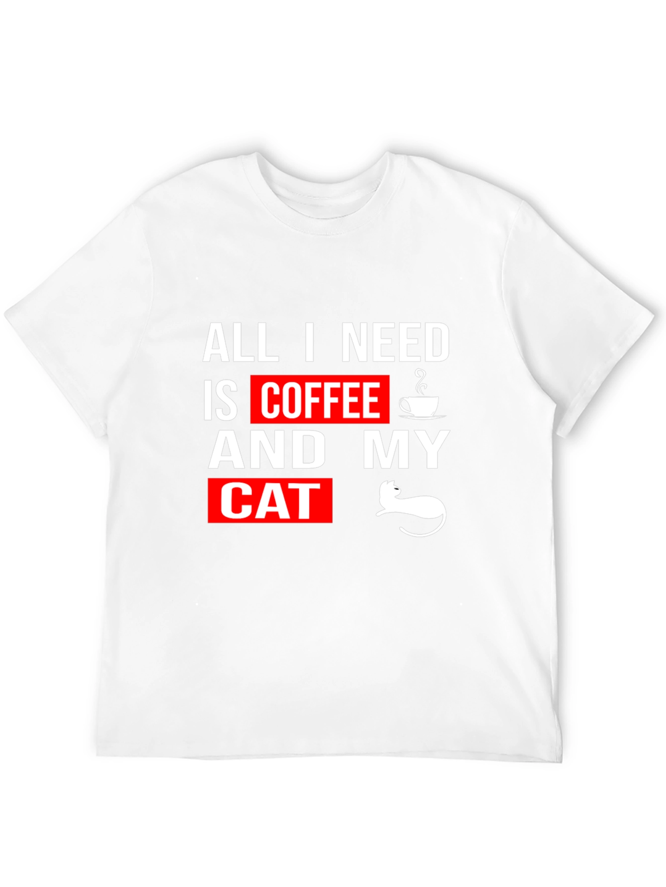 Coffee and Cats T-Shirt - Black Graphic Tee