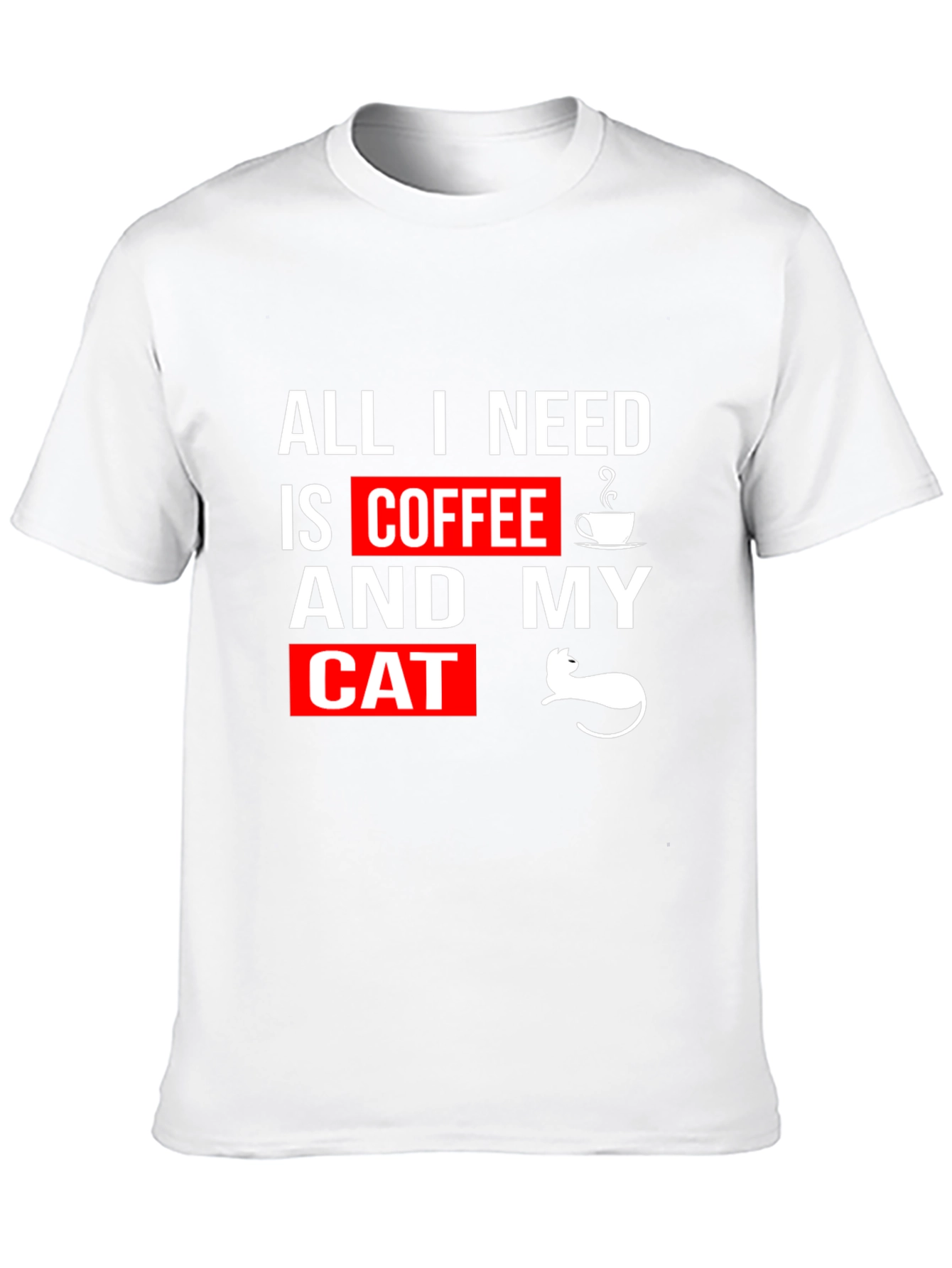 Coffee and Cats T-Shirt - Black Graphic Tee