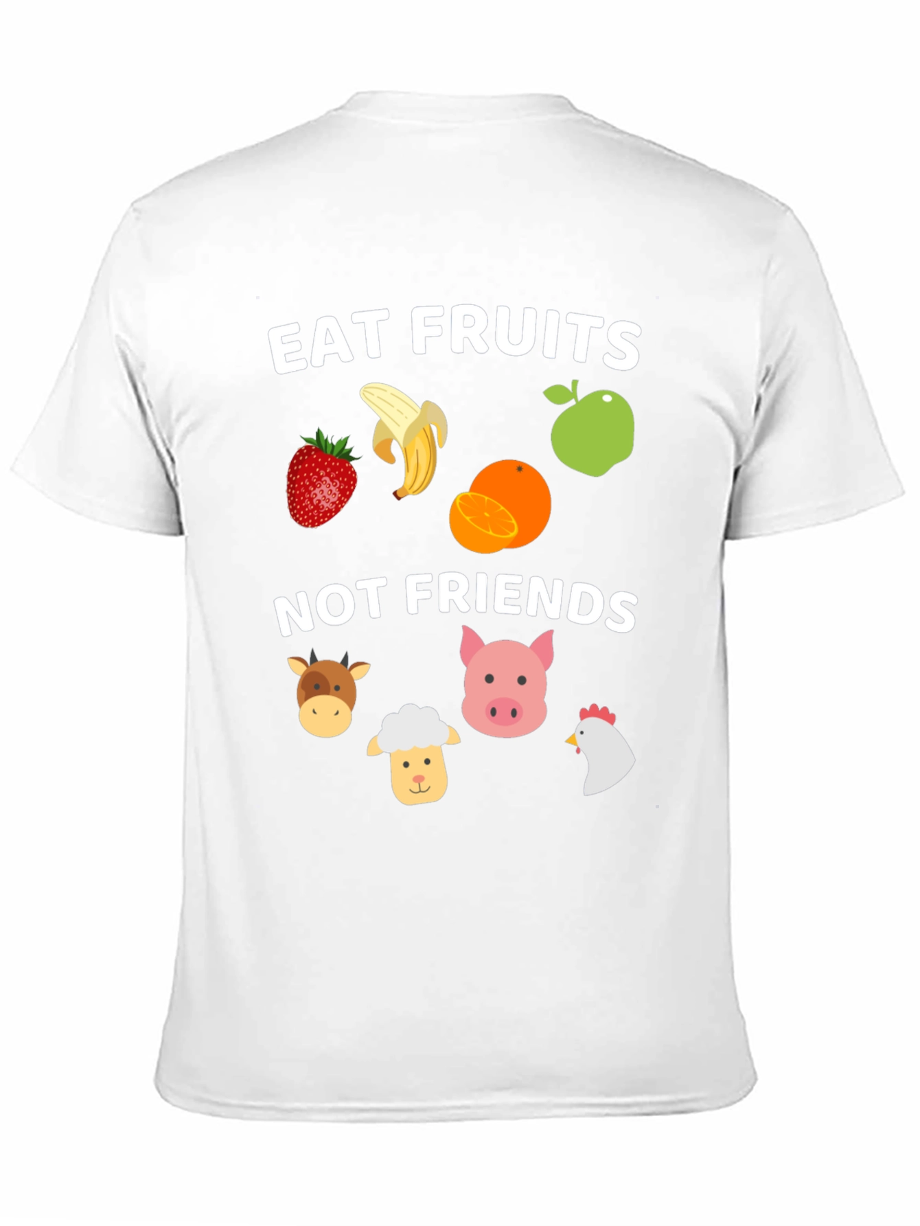 Eat Fruits Not Friends Vegan T-Shirt