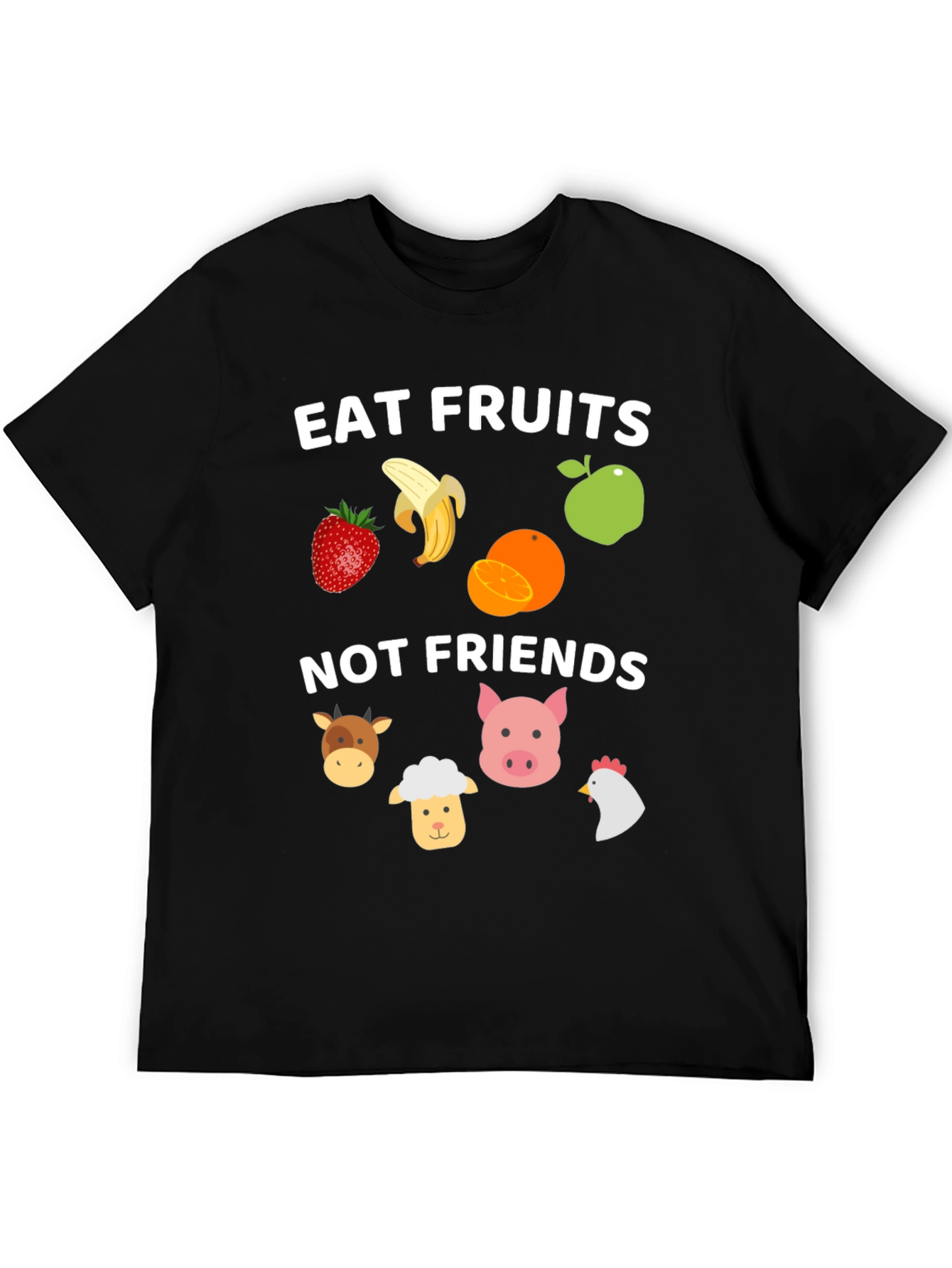 Eat Fruits Not Friends Vegan T-Shirt