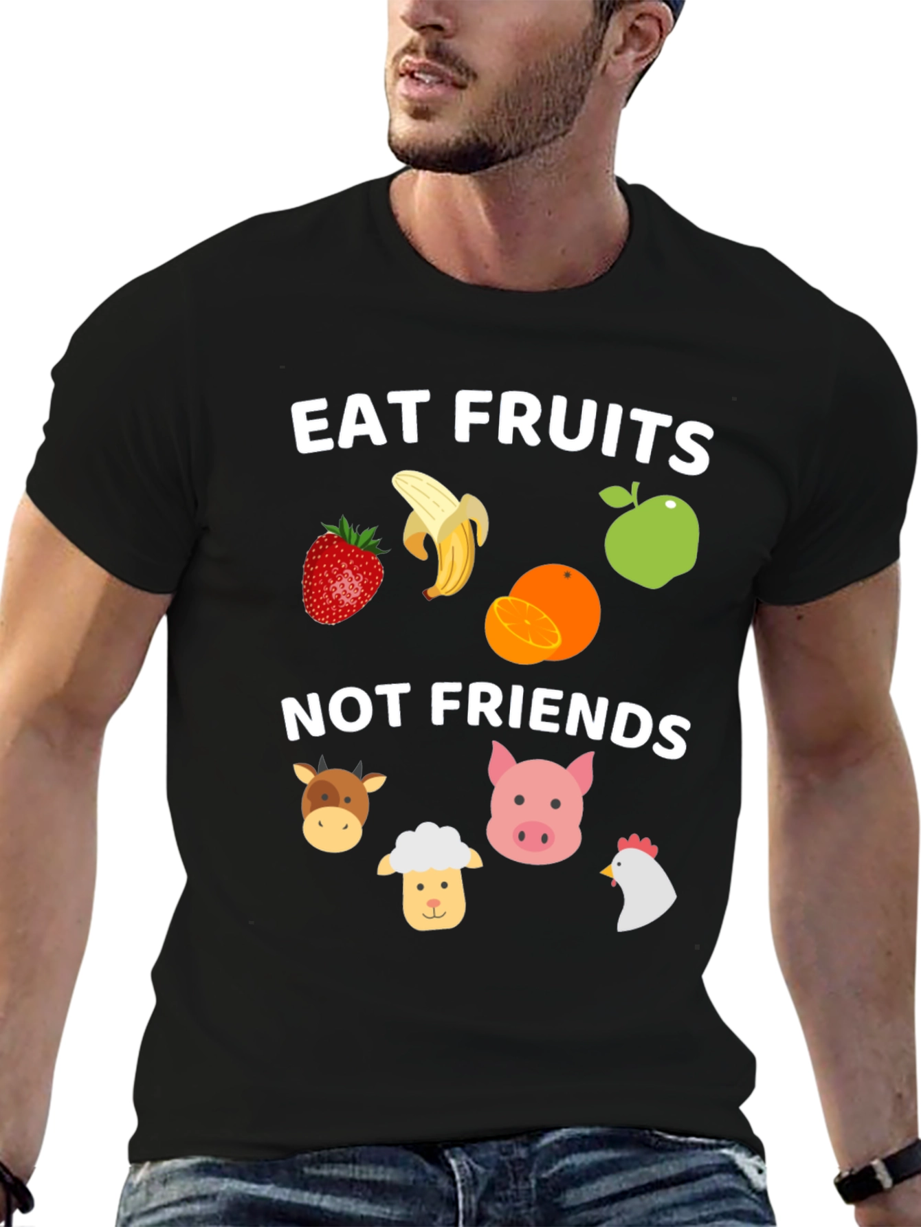 Eat Fruits Not Friends Vegan T-Shirt