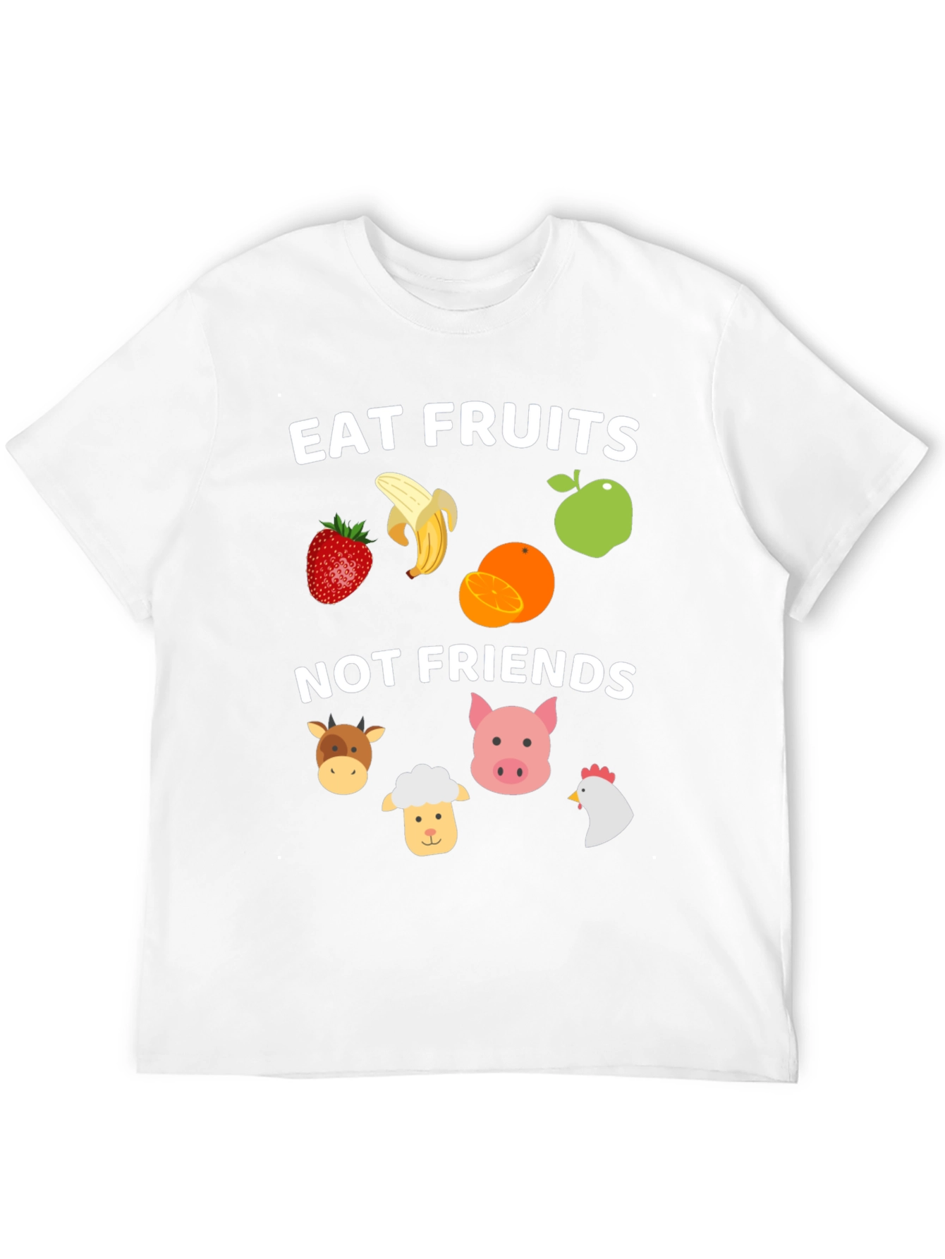 Eat Fruits Not Friends Vegan T-Shirt