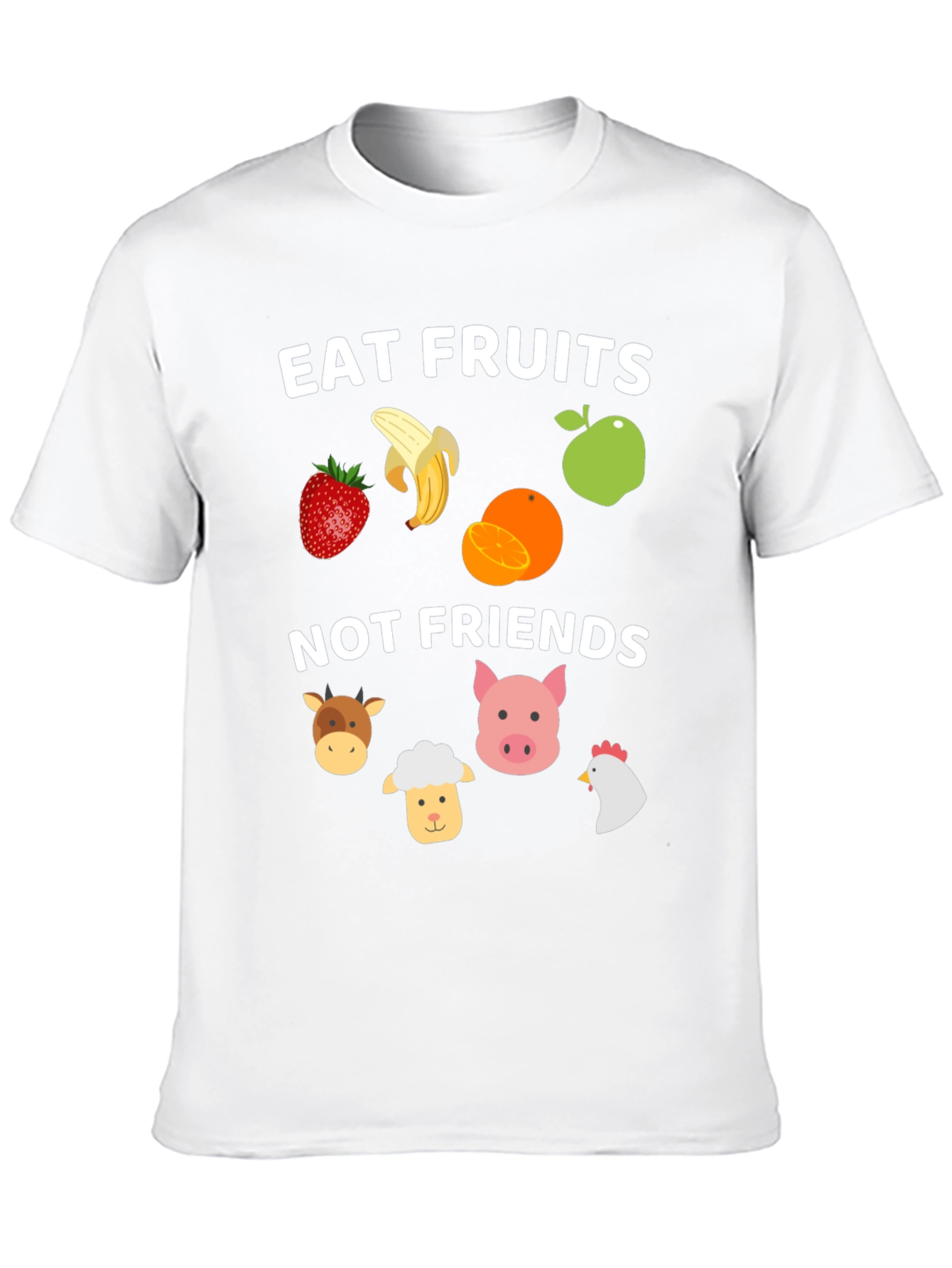 Eat Fruits Not Friends Vegan T-Shirt