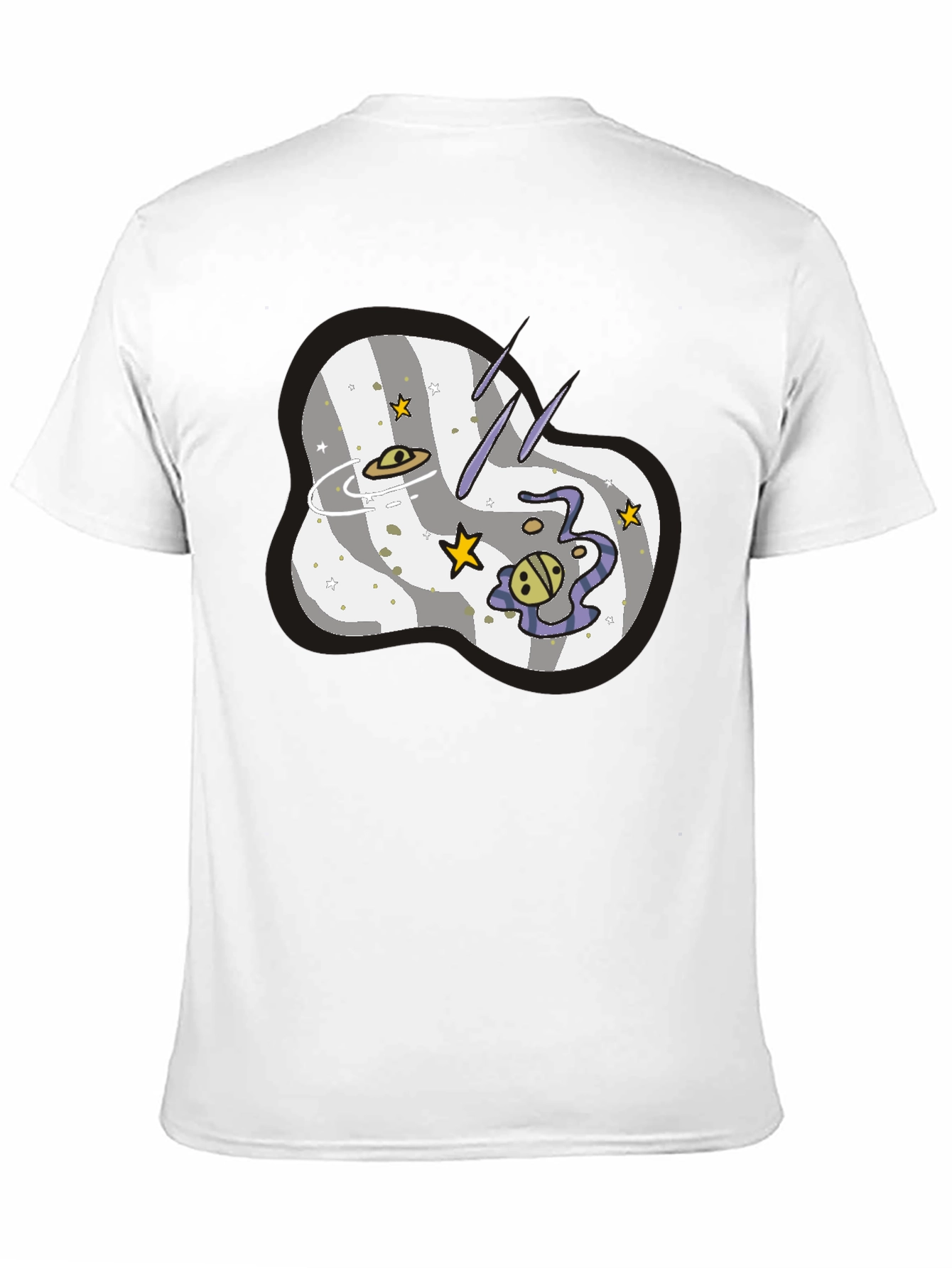 Space Galaxy Graphic T-Shirt - Mens Black Tee