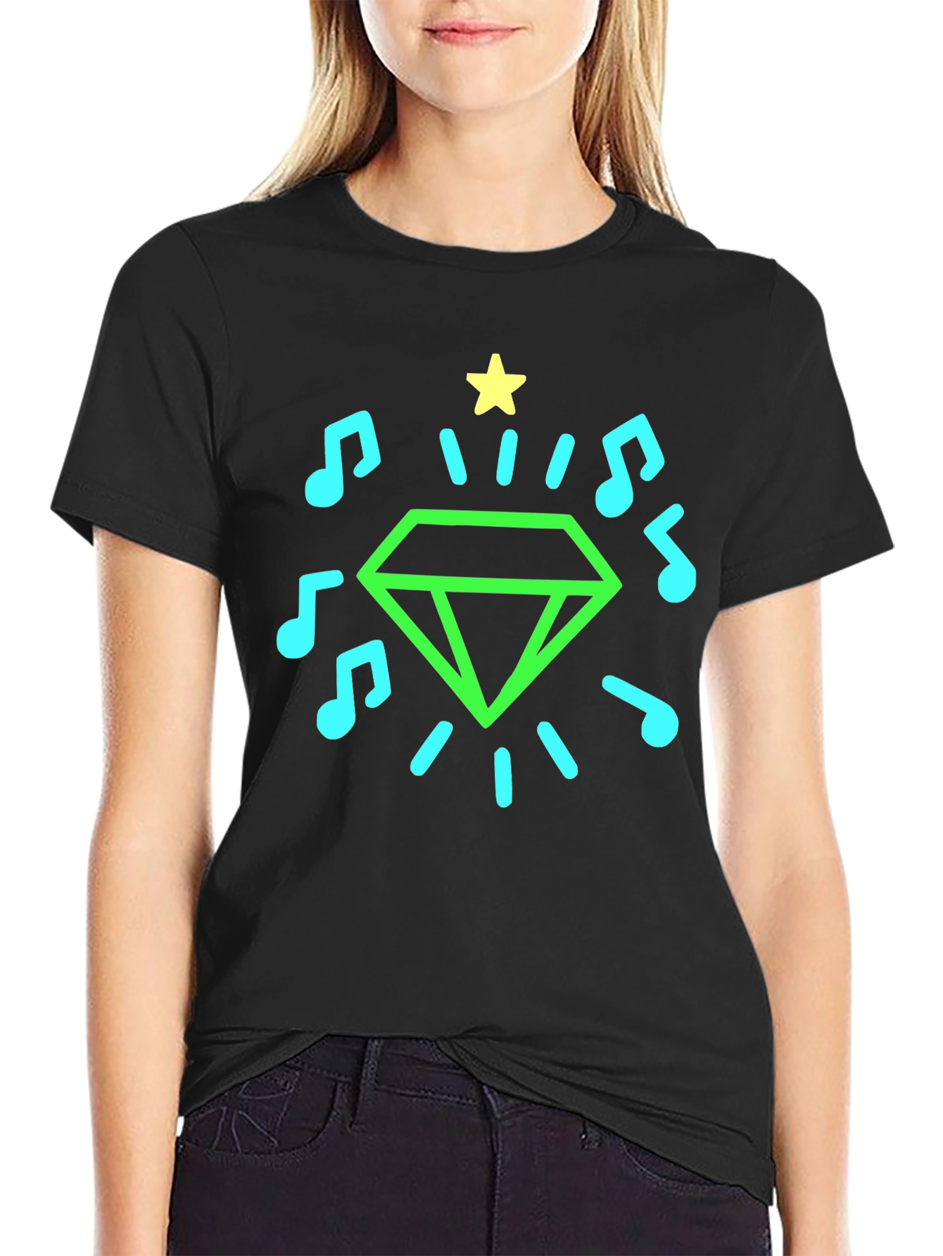 Neon Diamond Music Tee