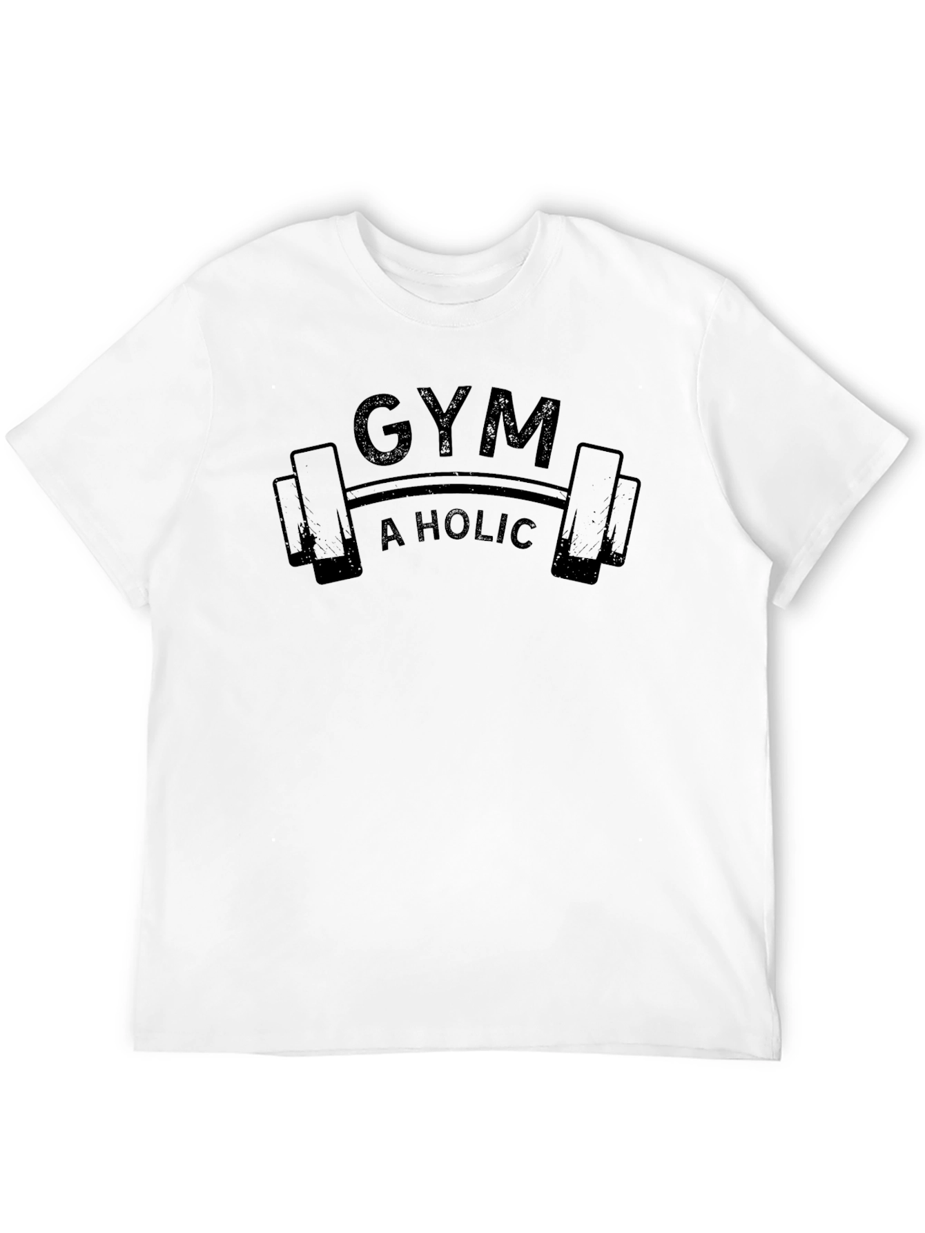 Gym A Holic Black Graphic Tee