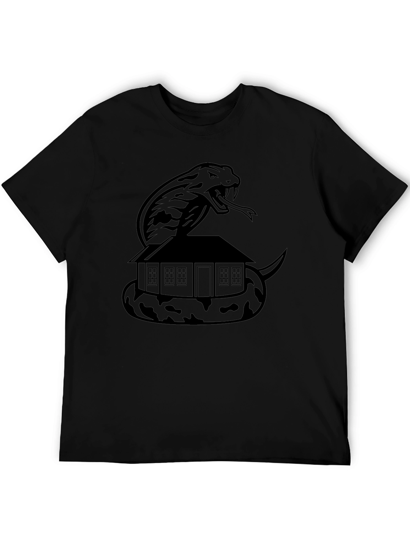 Snake House Graphic Tee - Mens Black T-Shirt