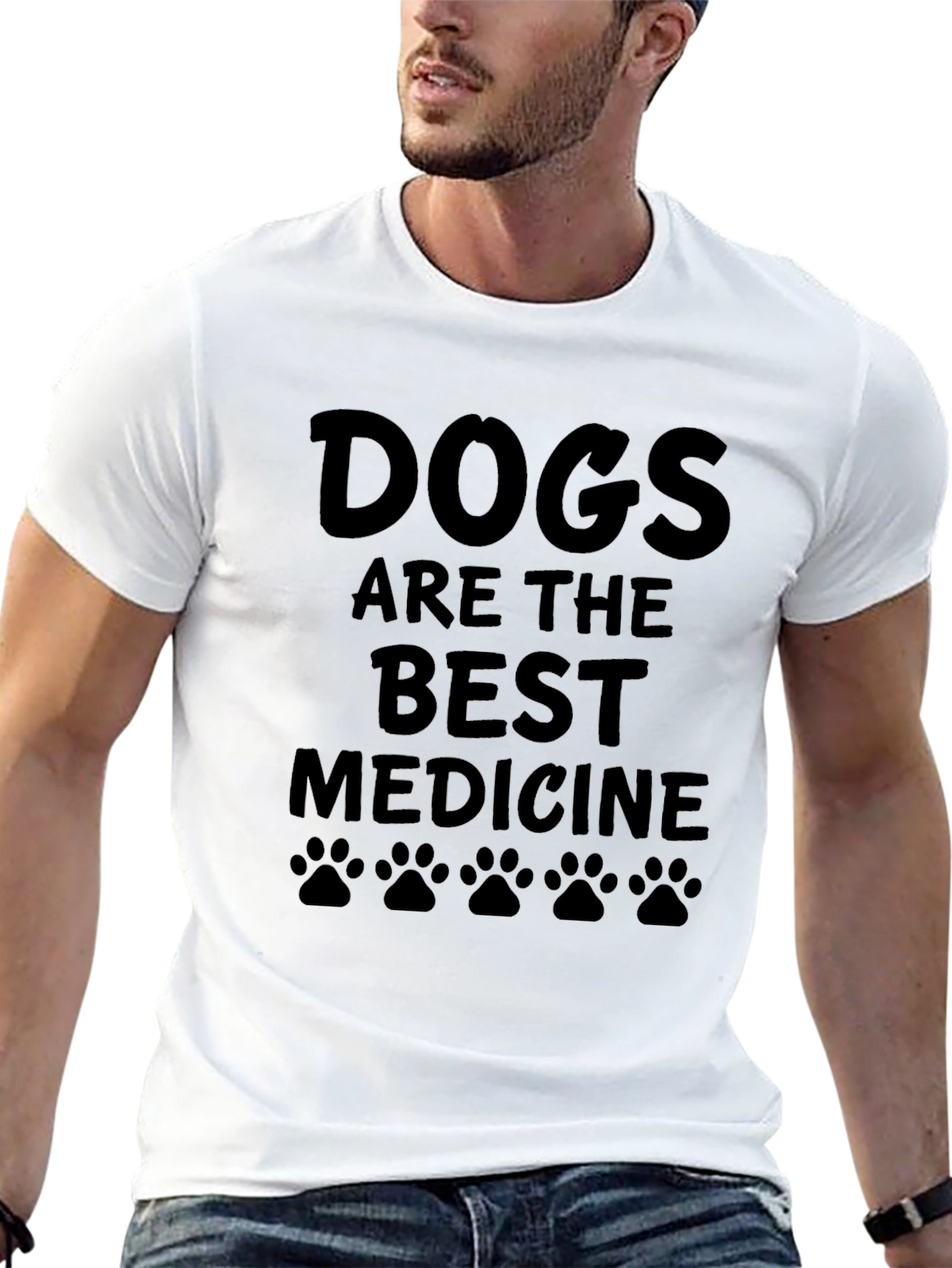 Dogs are the Best Medicine Black Graphic Tee