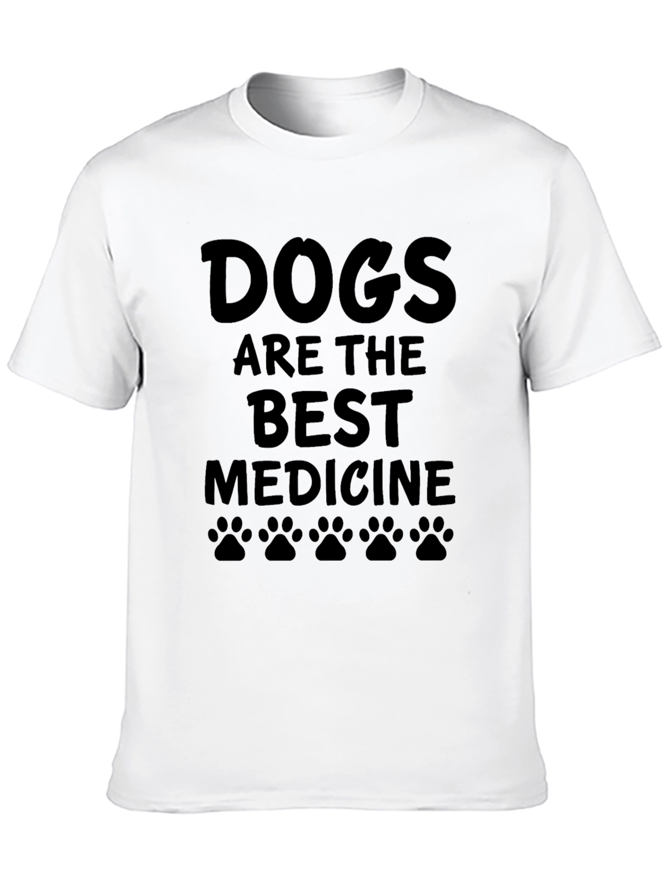 Dogs are the Best Medicine Black Graphic Tee