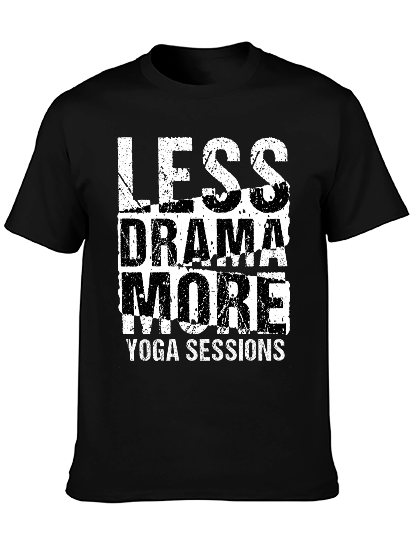 Less Drama More Yoga Sessions Black Graphic Tee