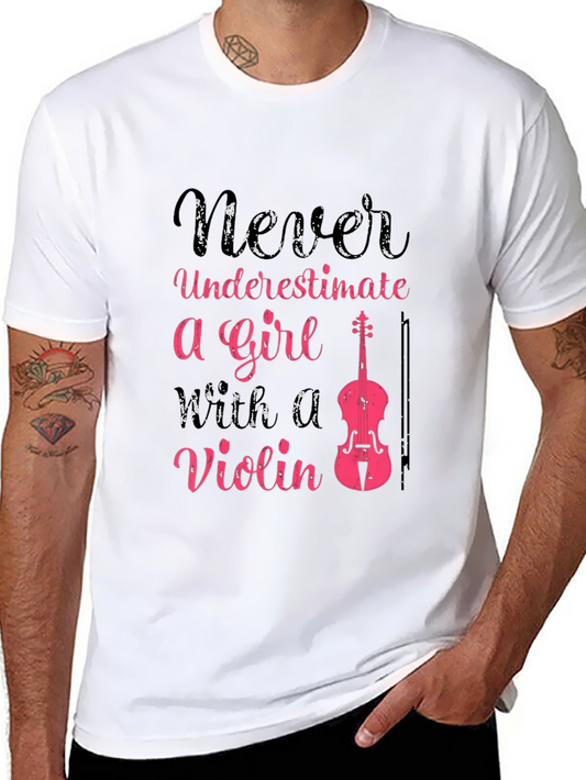 Girl Violin T-Shirt - Never Underestimate