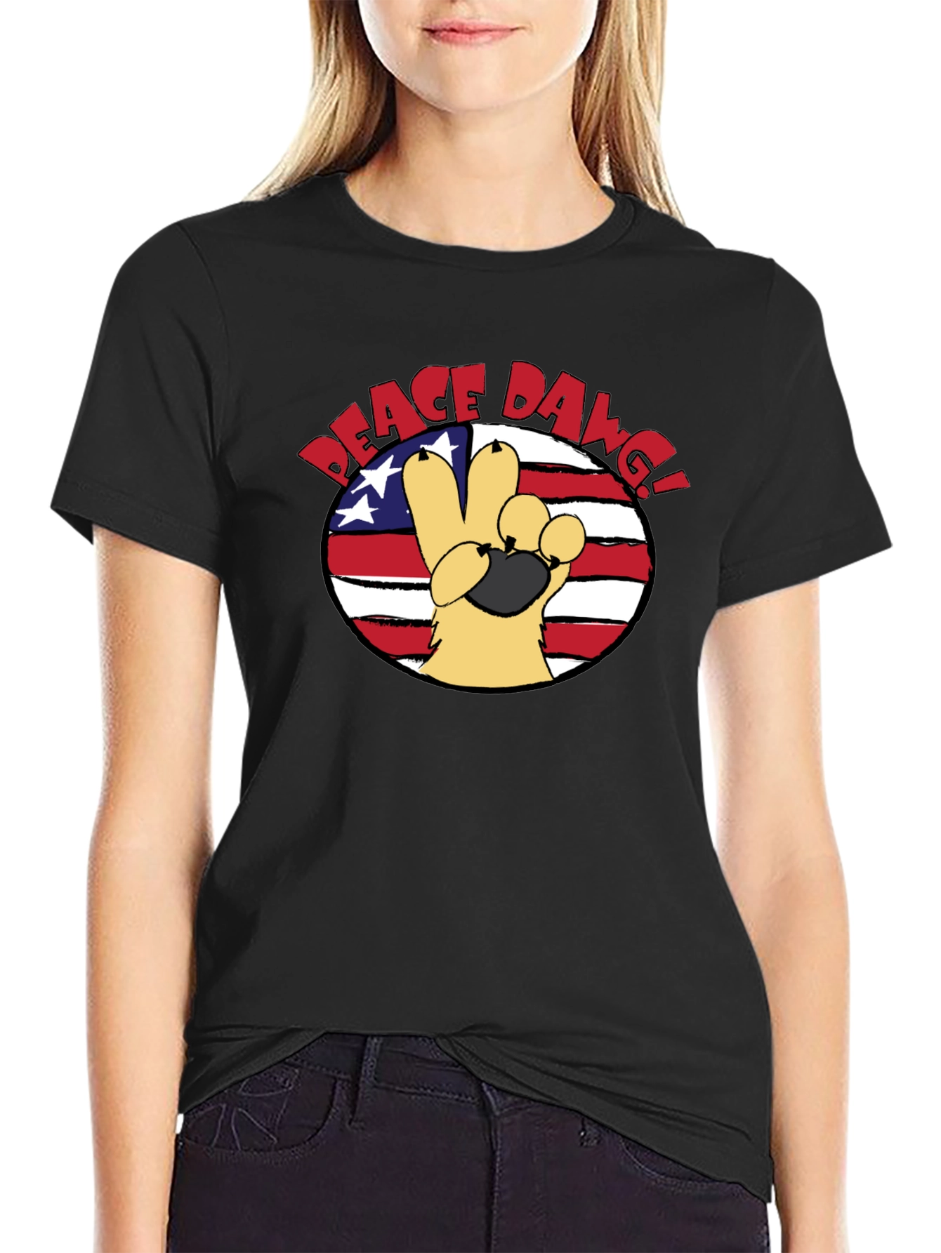 Peace Dawg Graphic T-Shirt