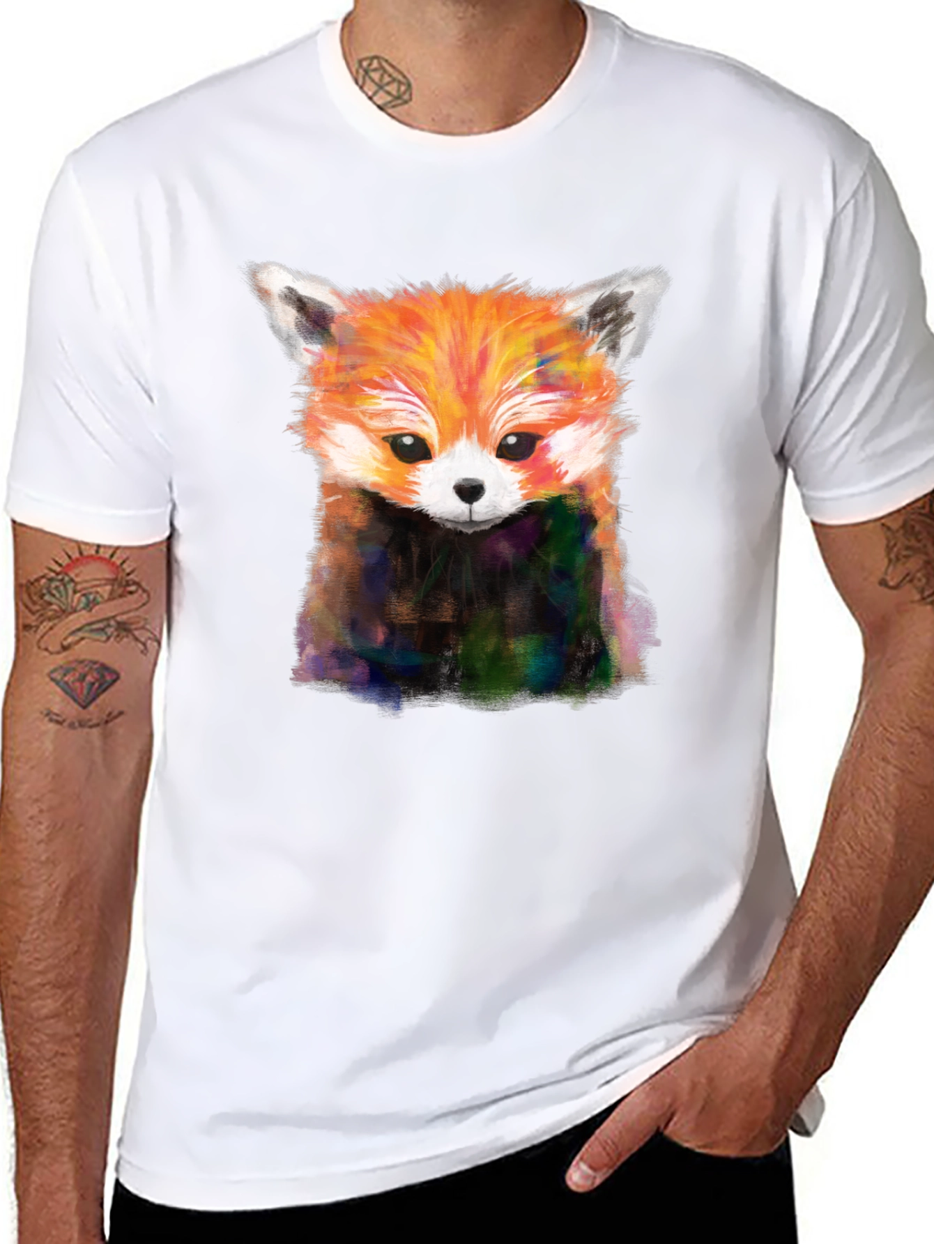 Red Panda Graphic Print T-Shirt