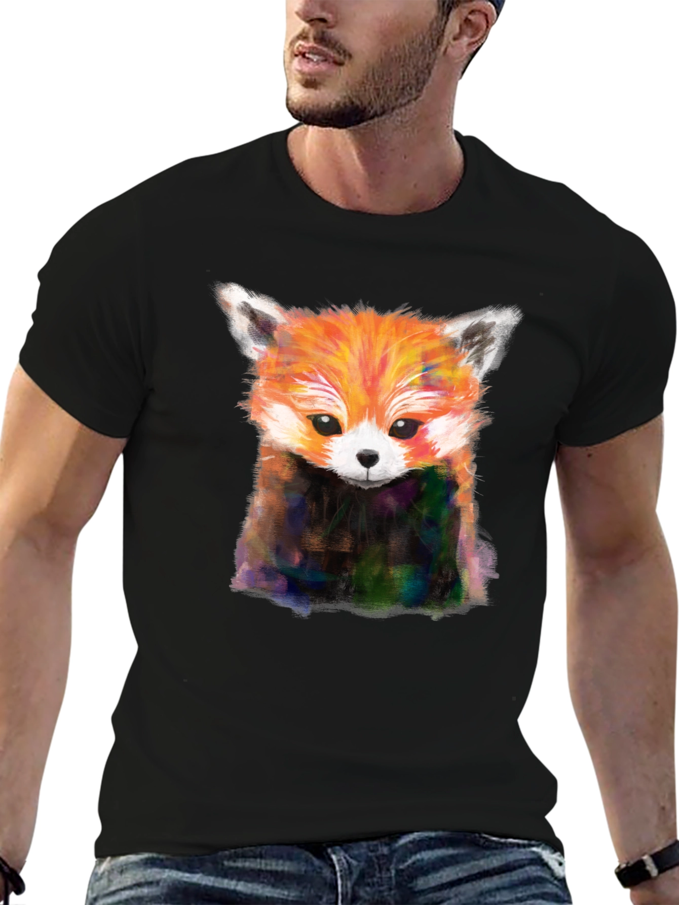 Red Panda Graphic Print T-Shirt