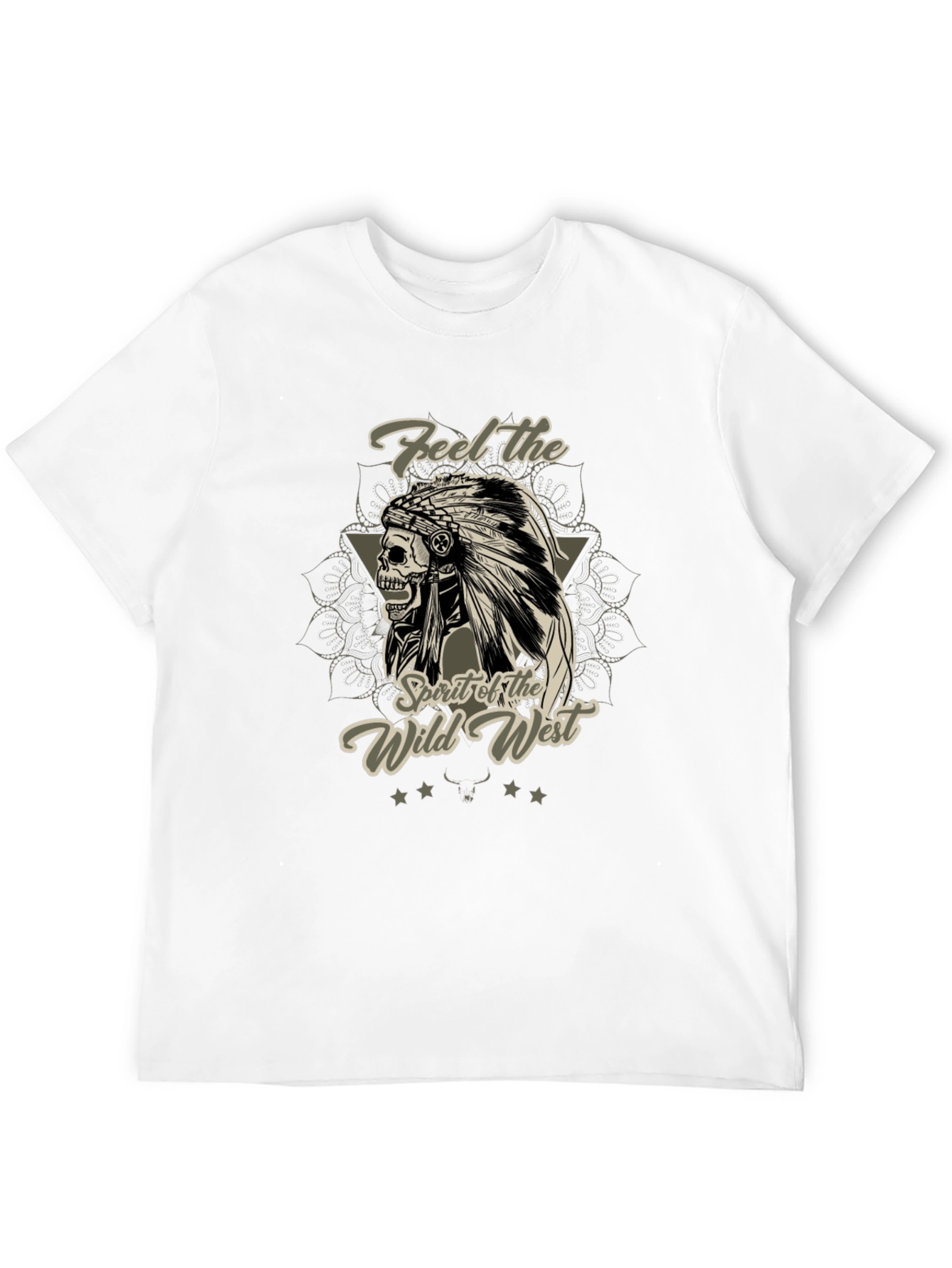 Wild West Skull Graphic T-Shirt