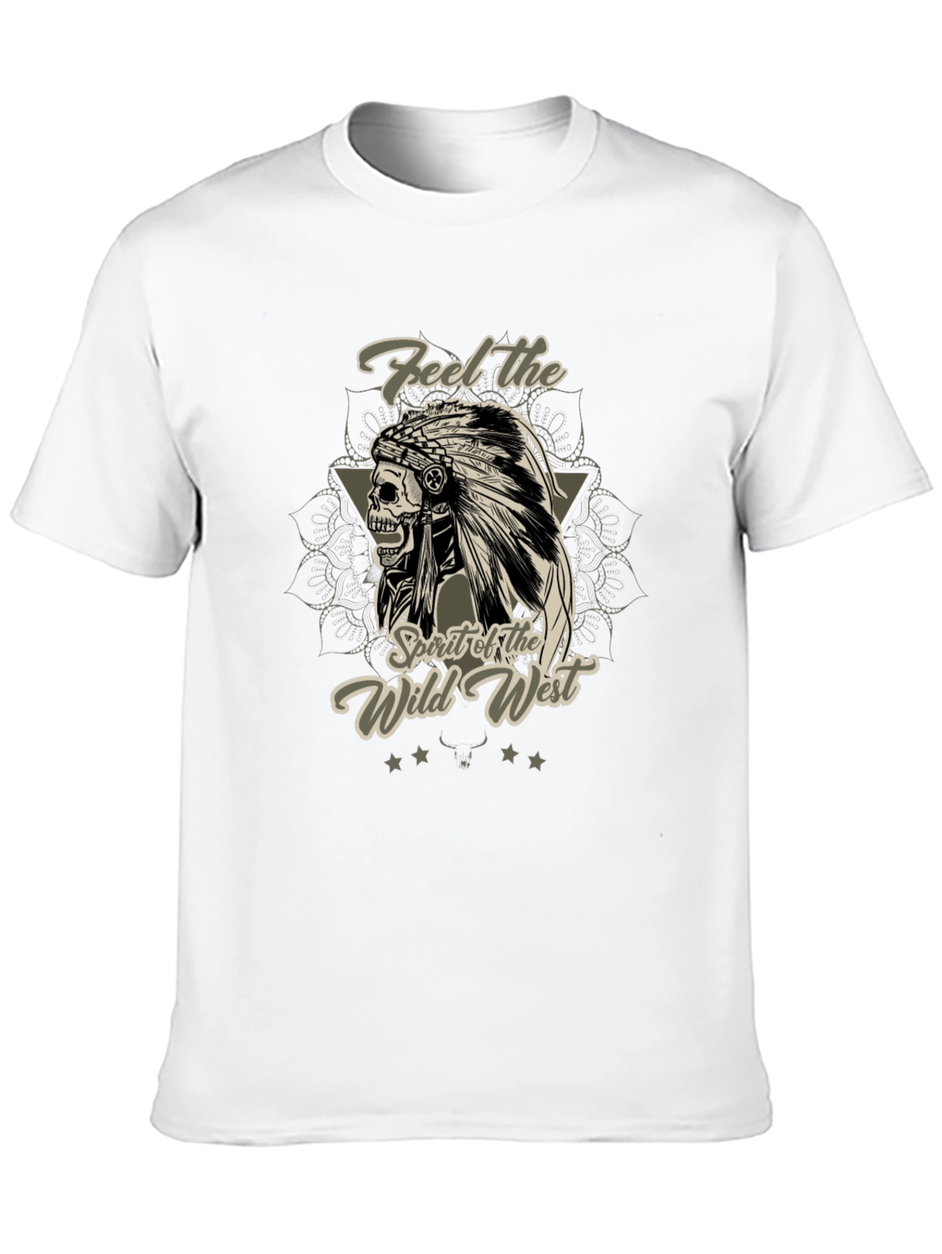 Wild West Skull Graphic T-Shirt