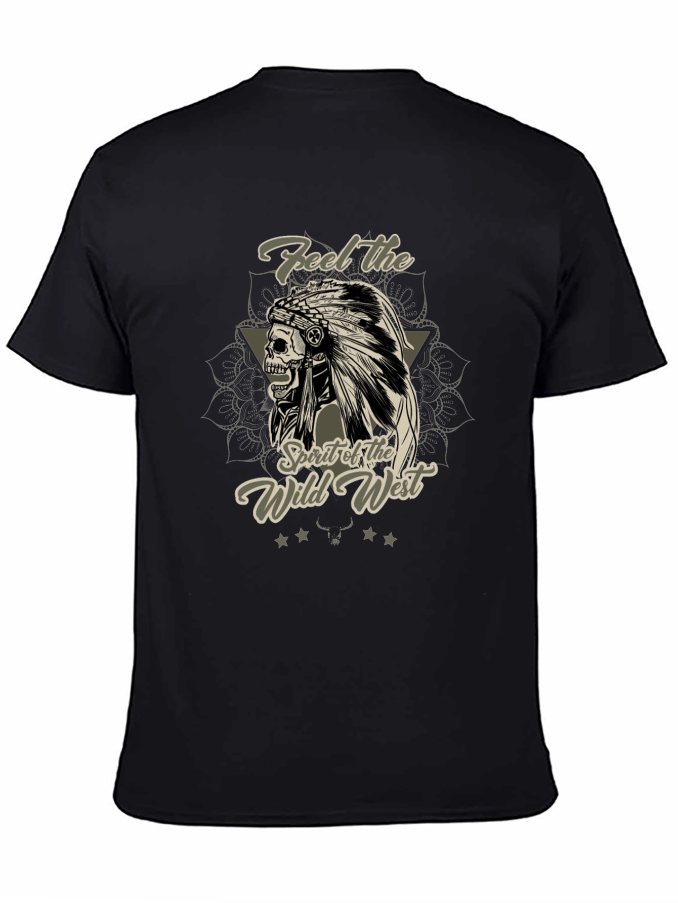 Wild West Skull Graphic T-Shirt