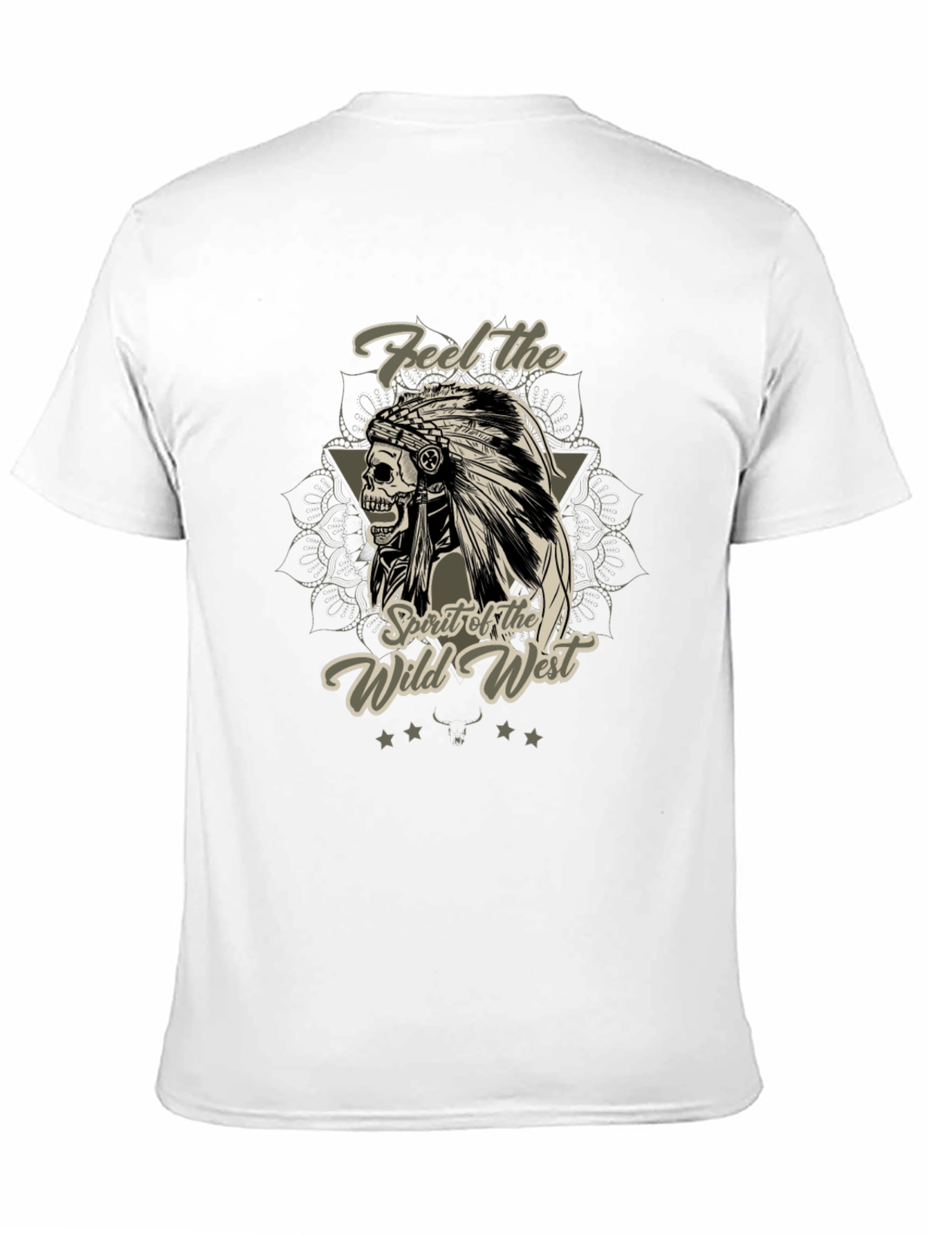 Wild West Skull Graphic T-Shirt