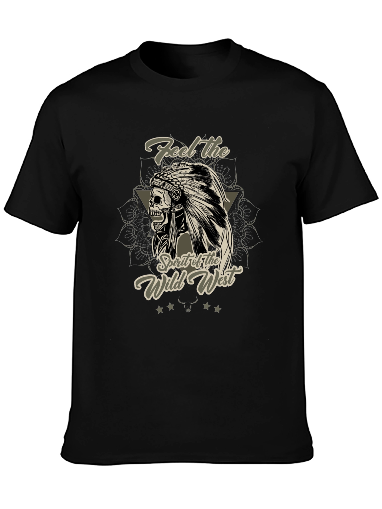 Wild West Skull Graphic T-Shirt