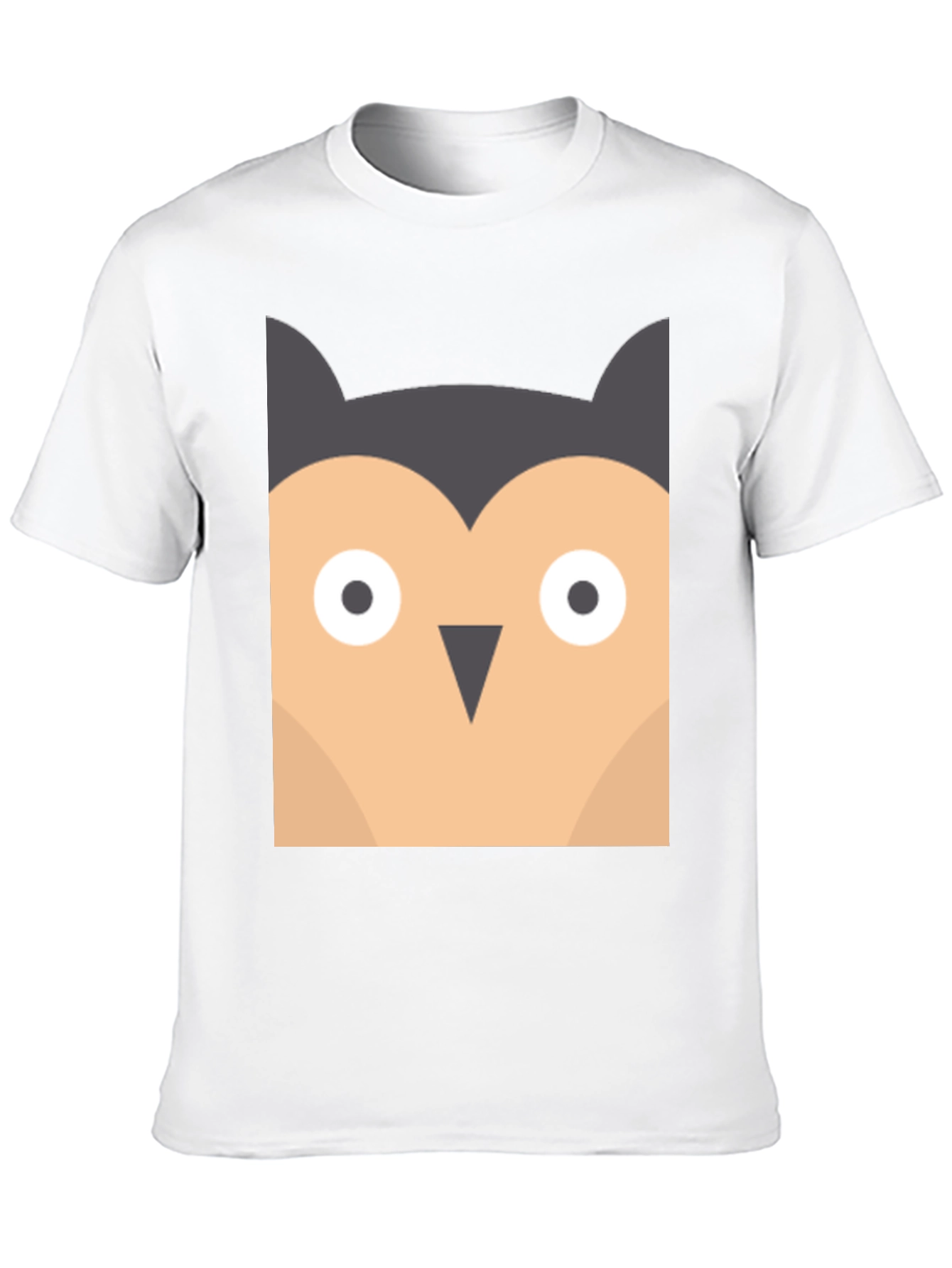 Owl Graphic Print Black Tee