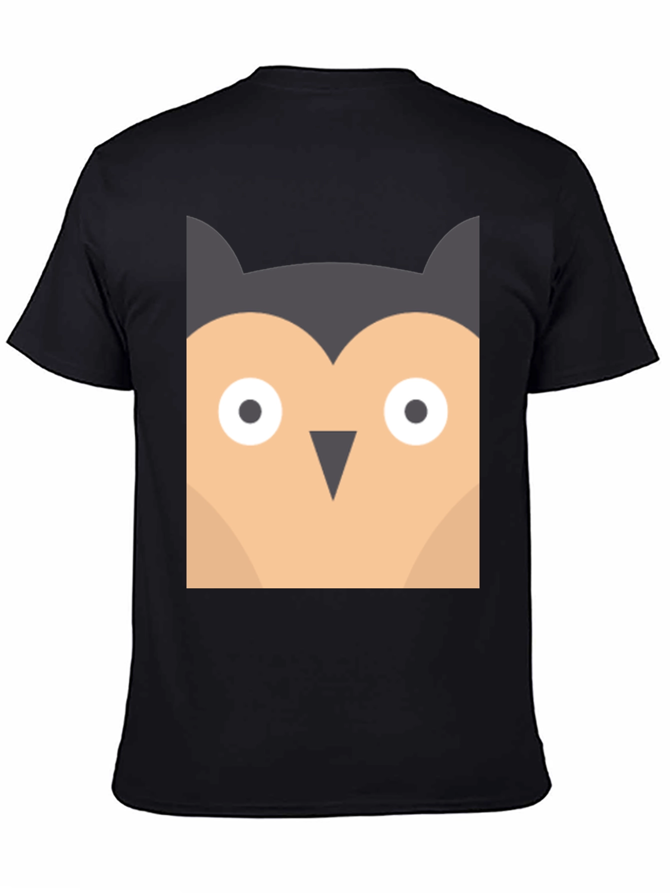 Owl Graphic Print Black Tee