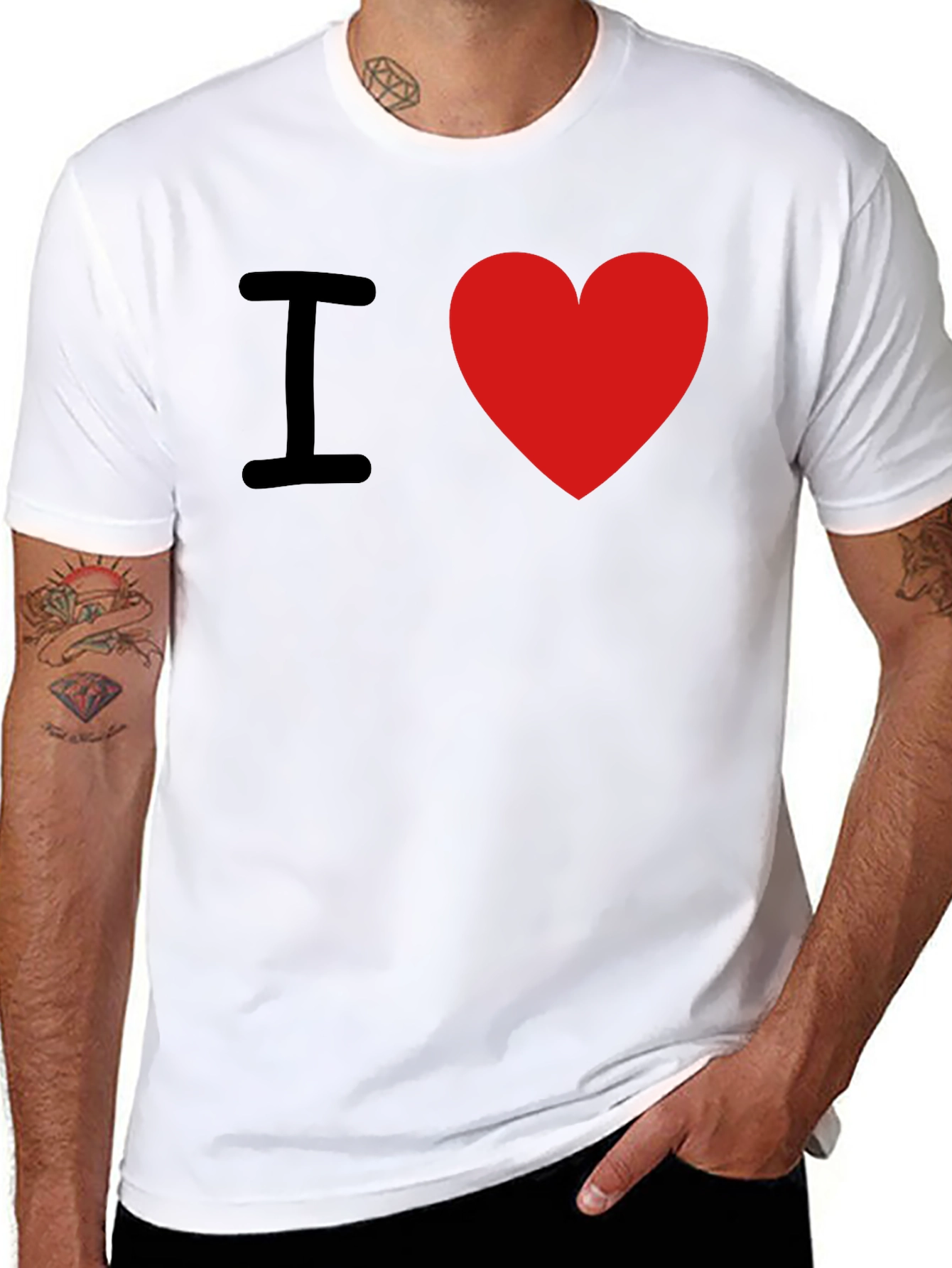 I Love Heart T-Shirt - Trendy Graphic Tee