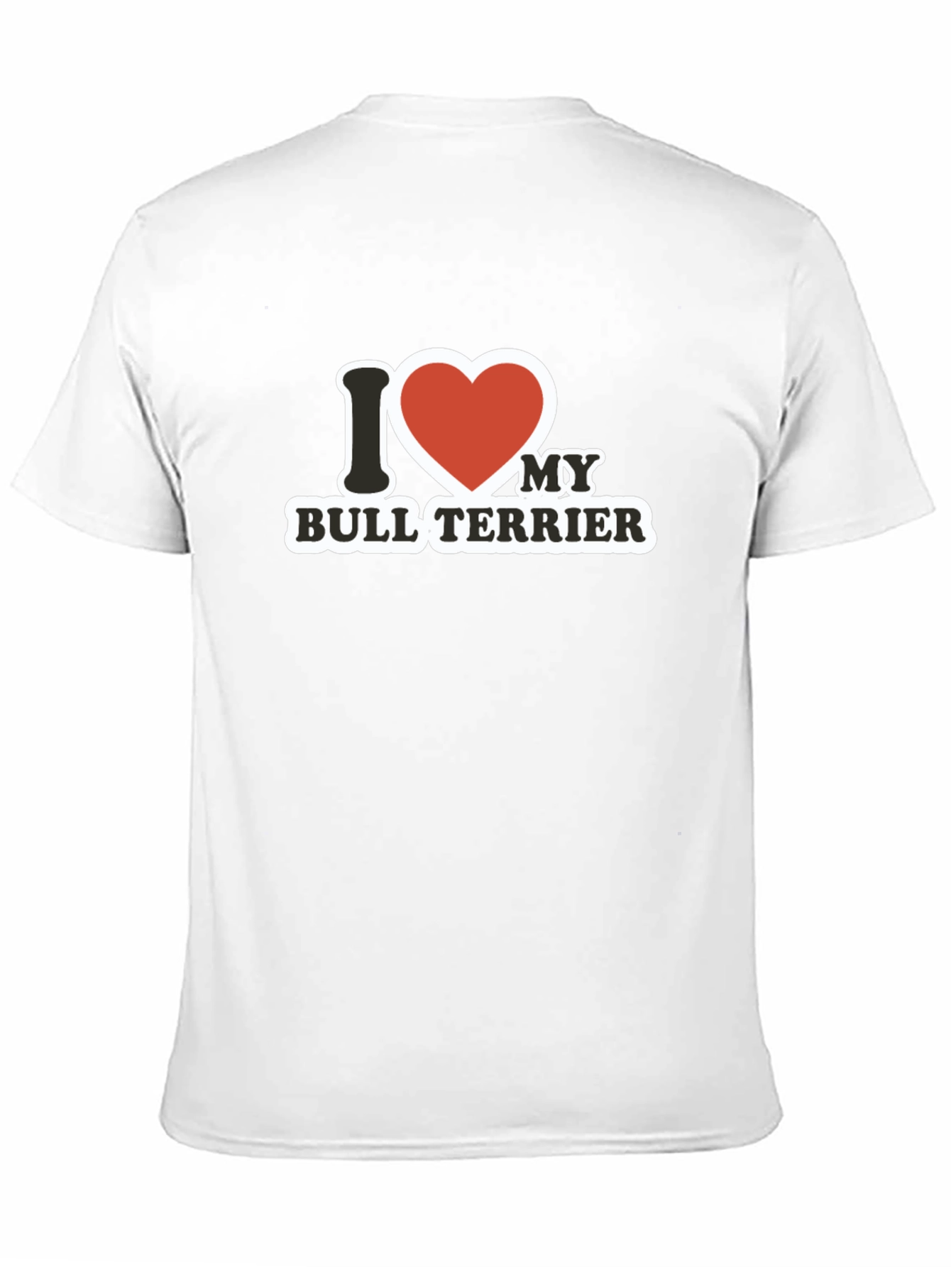 I Heart My Bull Terrier Black T-Shirt
