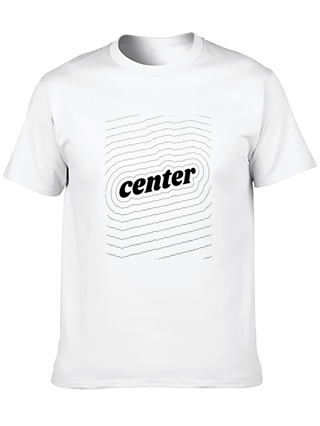 Center Graphic Tee - Black Stylish Comfort