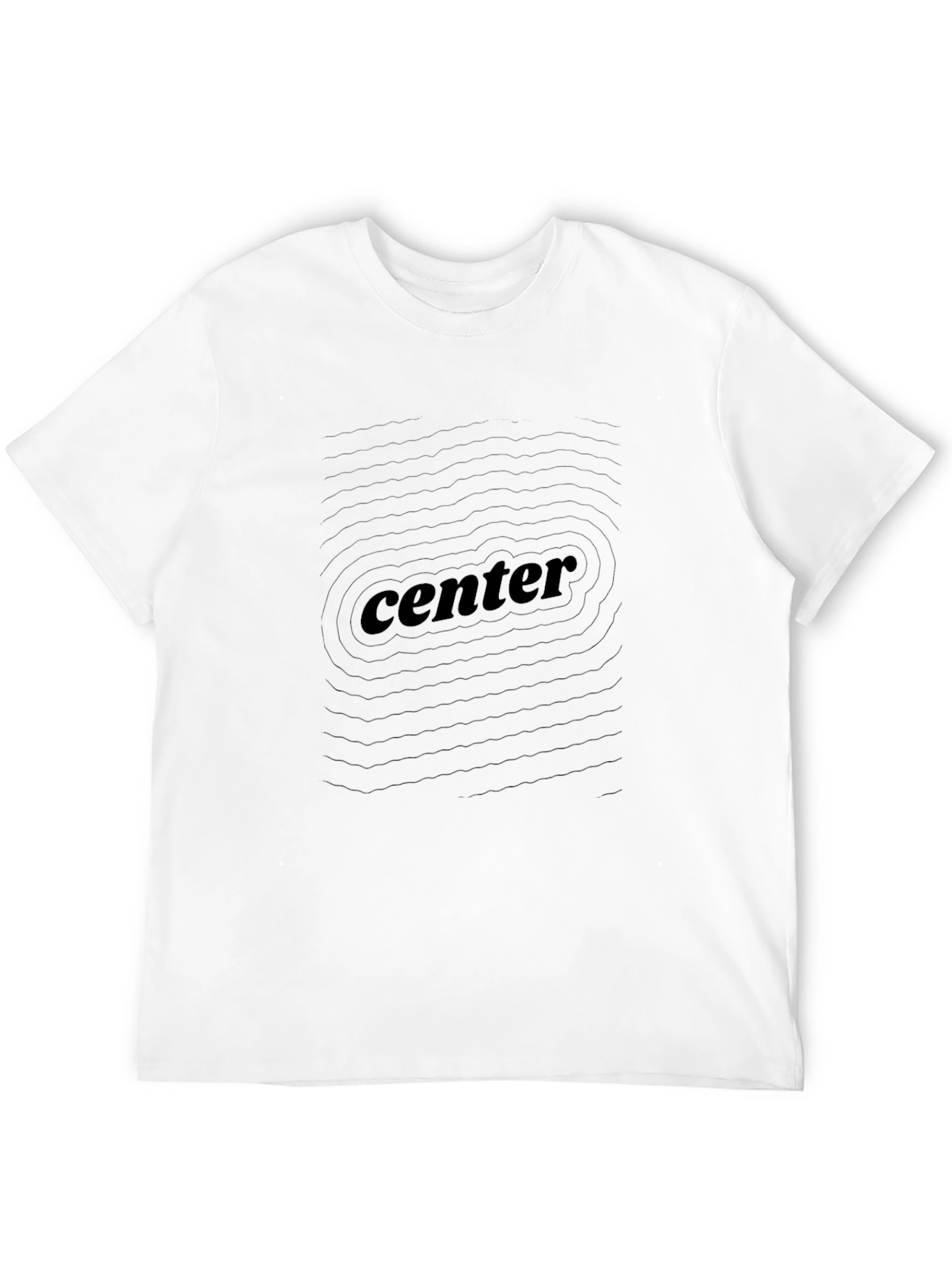 Center Graphic Tee - Black Stylish Comfort