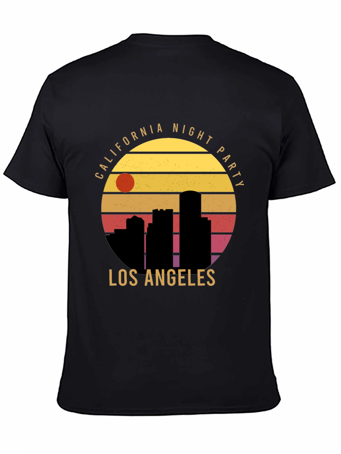 California Night Party T-Shirt Los Angeles Black