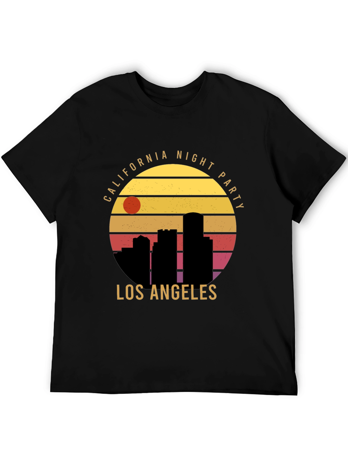 California Night Party T-Shirt Los Angeles Black