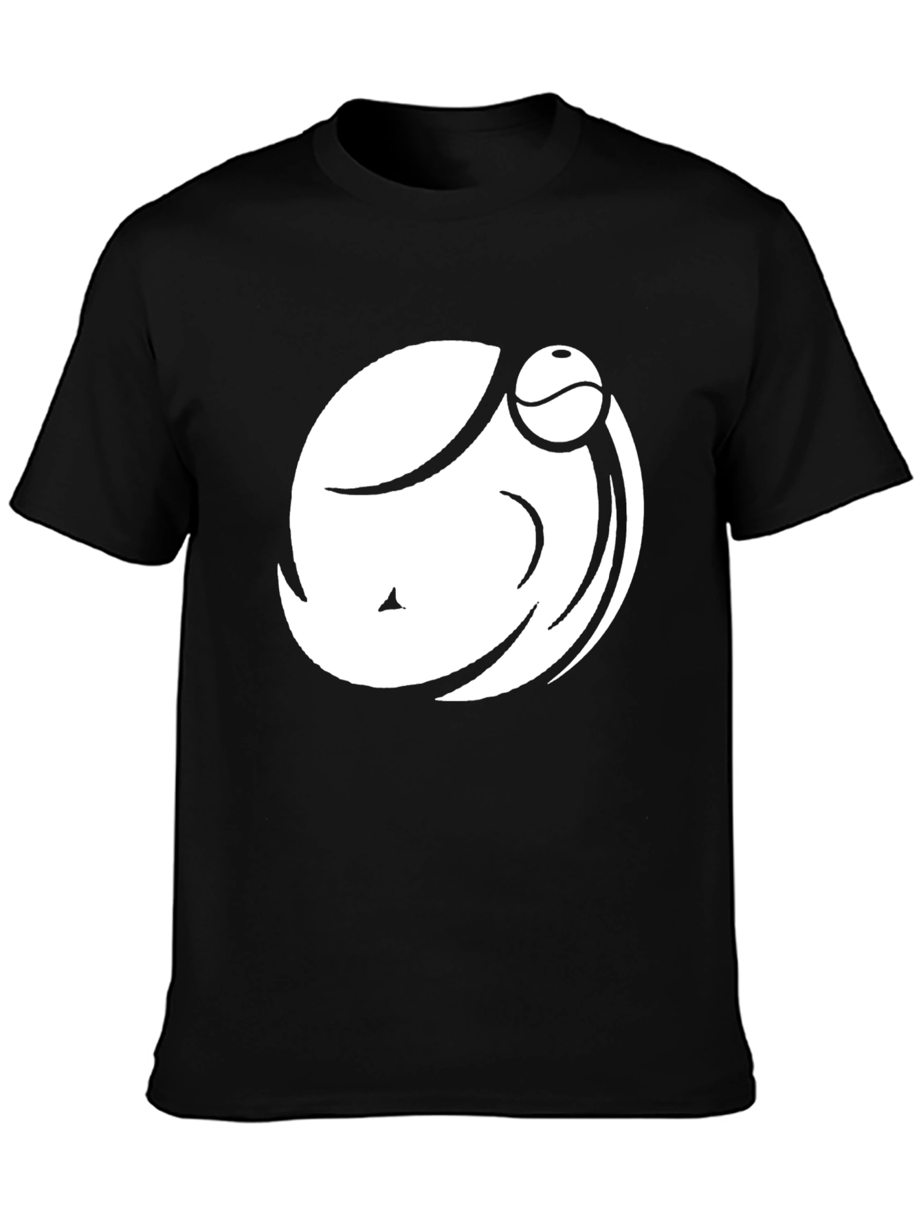 Abstract Graphic Tee - Modern Black T-Shirt