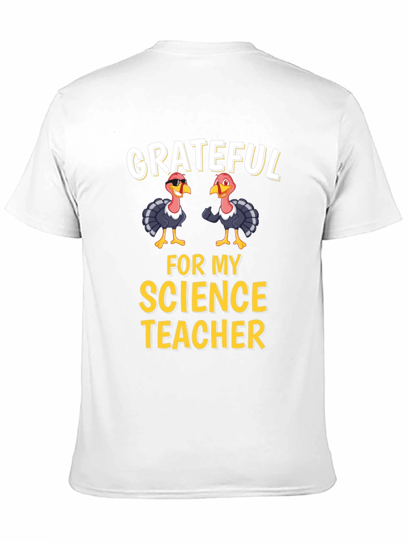 Grateful Science Teacher Thanksgiving Turkey T-Shirt