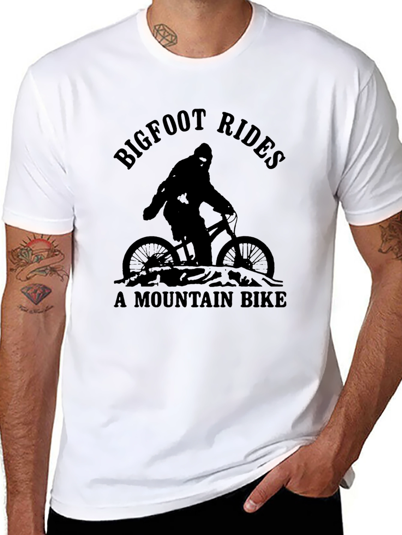 Bigfoot Rides Mountain Bike Graphic T-Shirt