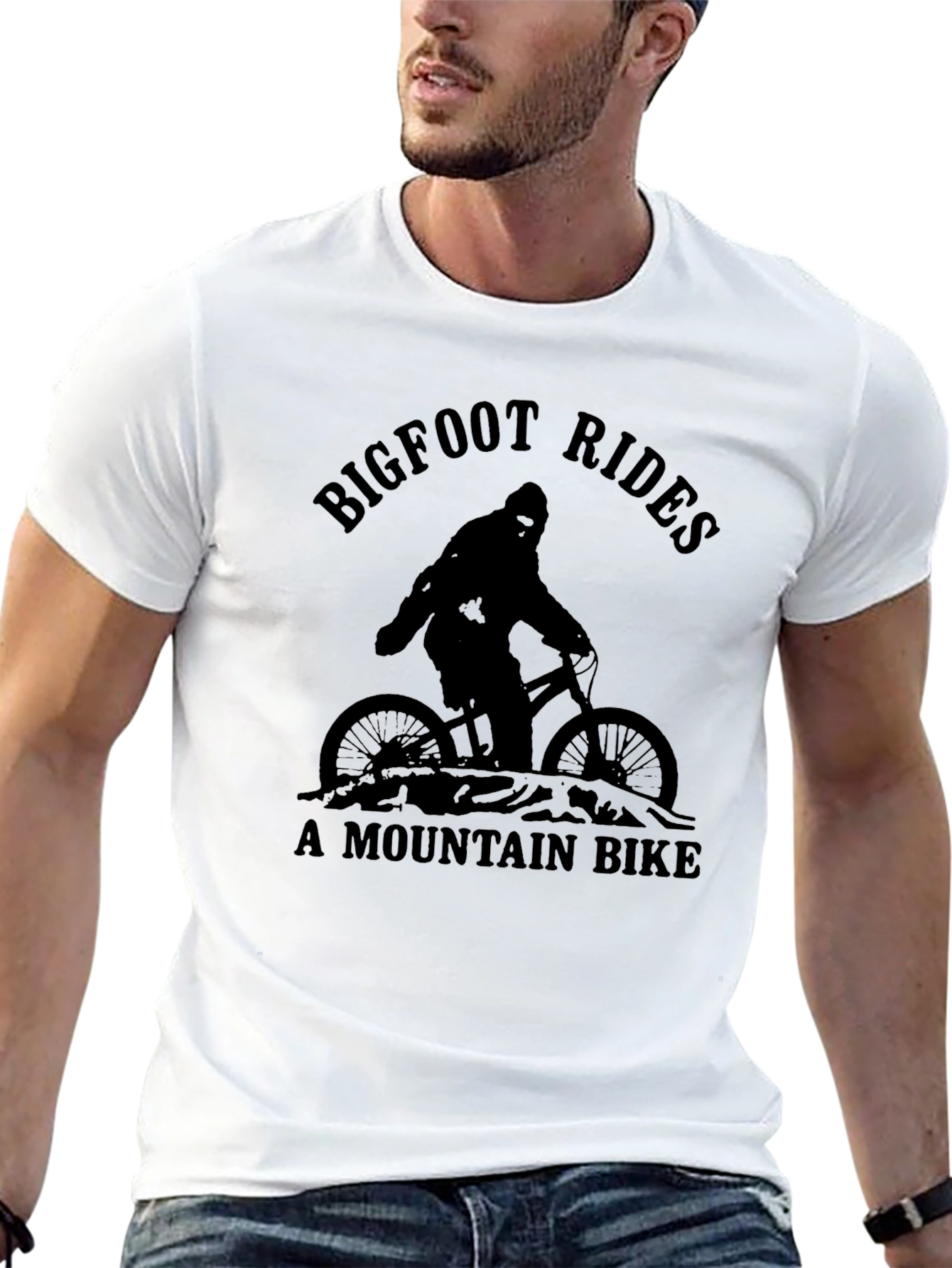Bigfoot Rides Mountain Bike Graphic T-Shirt