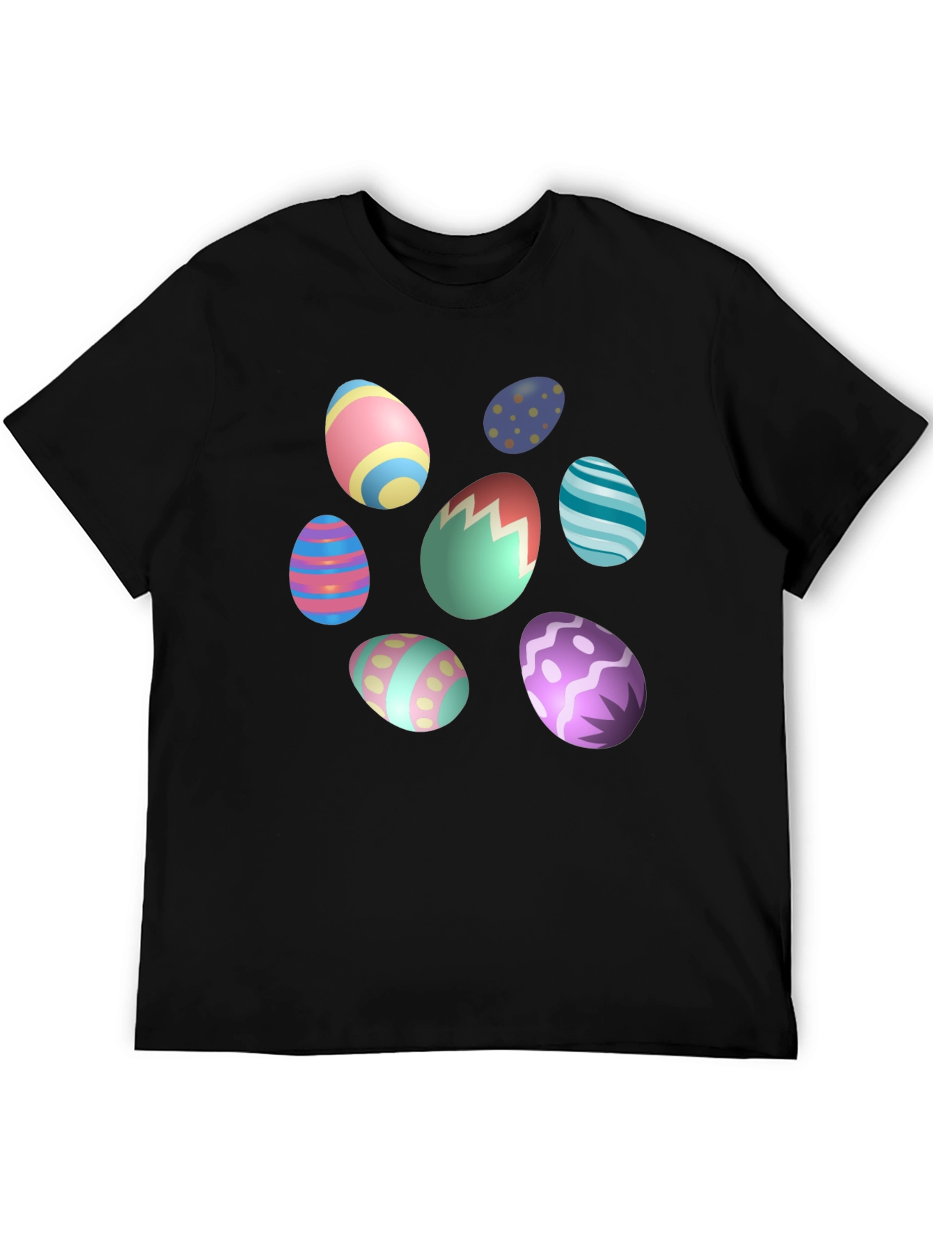 Easter Egg Design Black T-Shirt