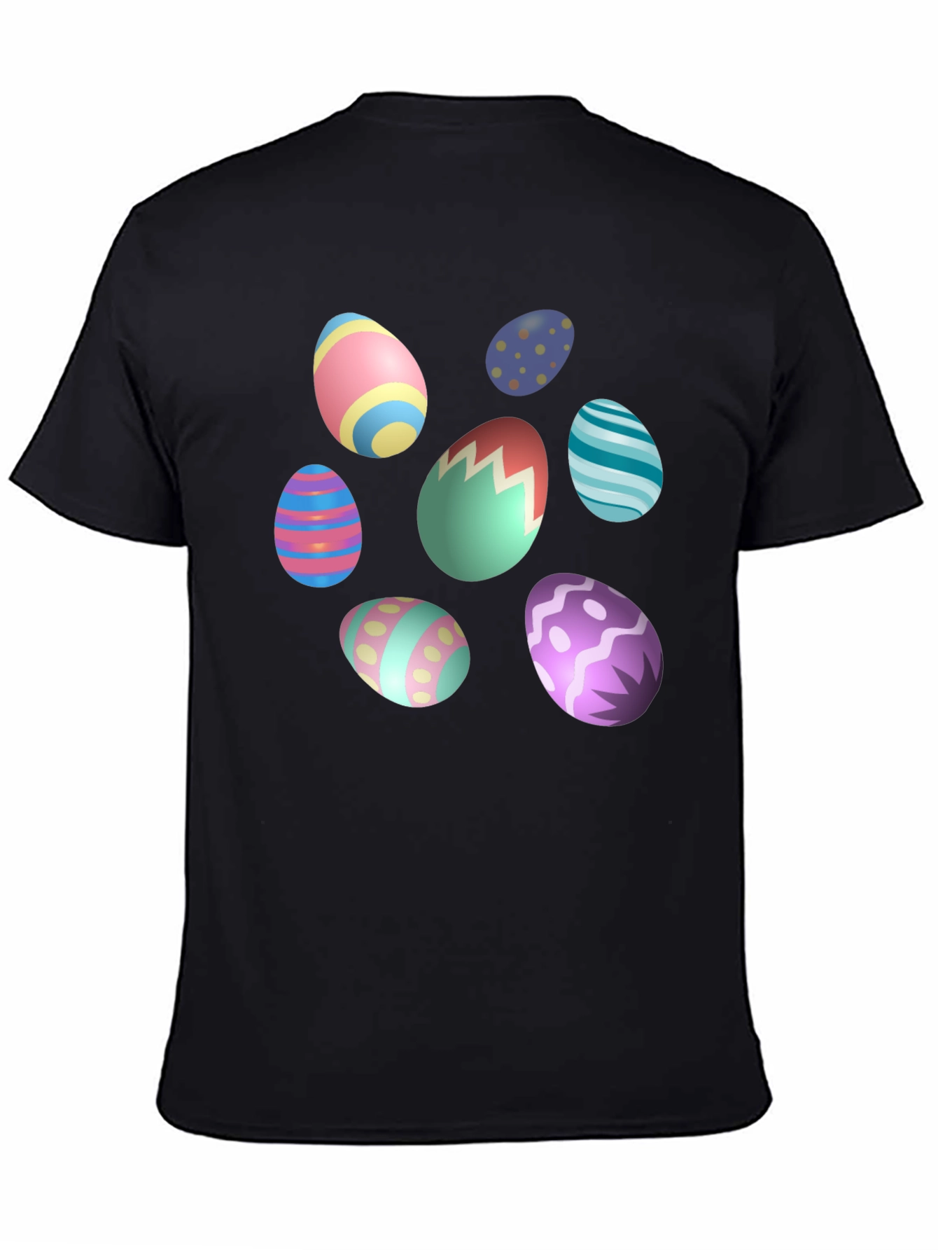Easter Egg Design Black T-Shirt